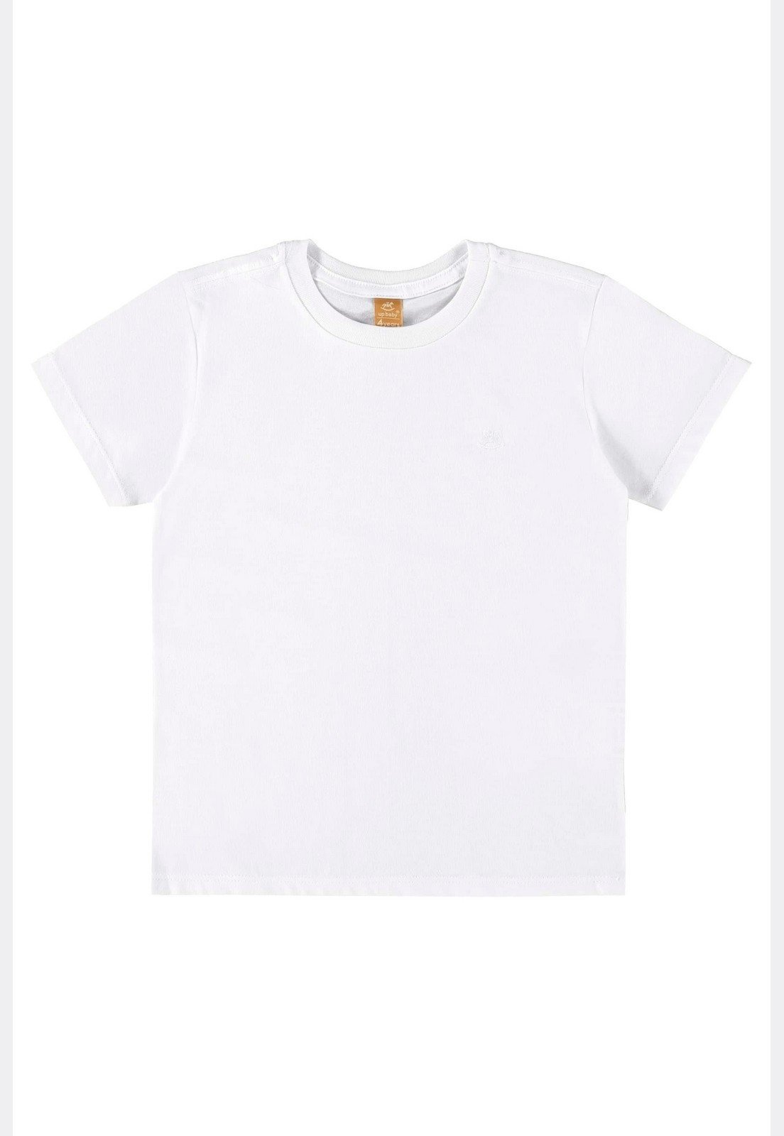 Infantil - Camiseta Manga Curta Básica para Meninos Up Baby Branco