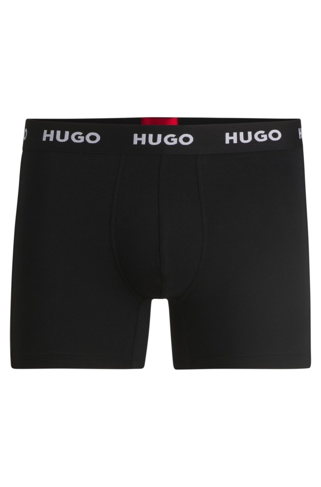 Três Cuecas Boxers Em Algodão Elástico Com Logos Na Cintura