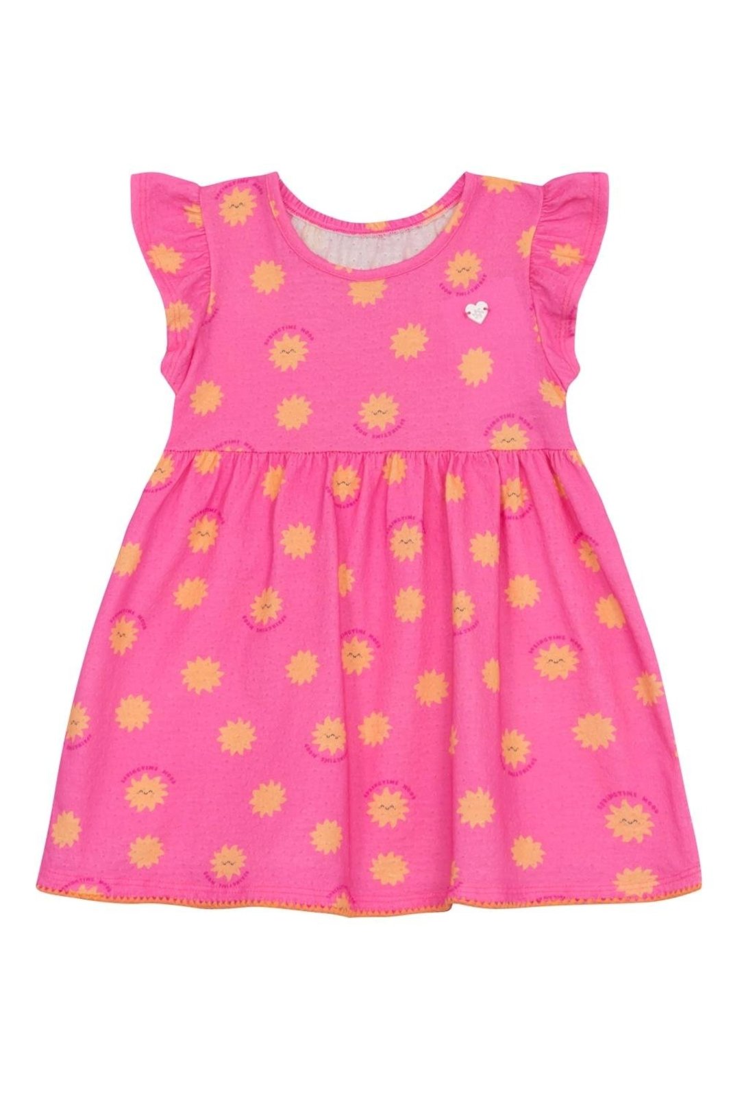 Infantil - Vestido floral em meia malha Brandili