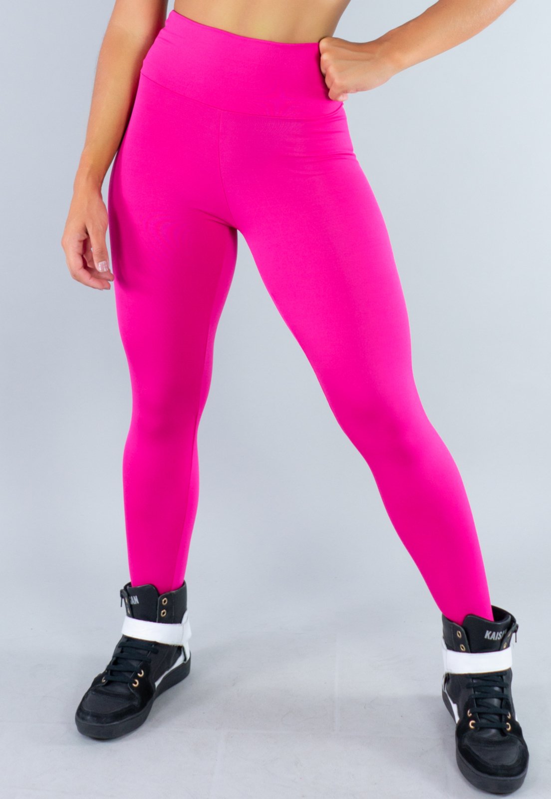 Calça Legging MVB Modas Cintura Alta Rosa
