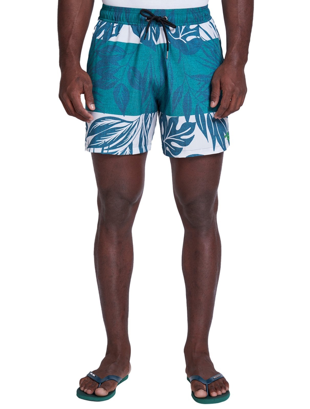Vista 2 Short Dudalina Masculino D Água Floral Escuro verde Dudalina verde