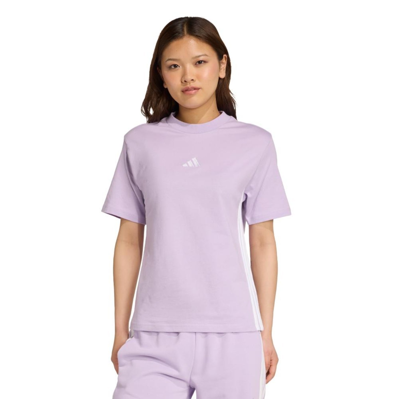 Camiseta Algodão Essentials Três Listras adidas Sportswear Roxo