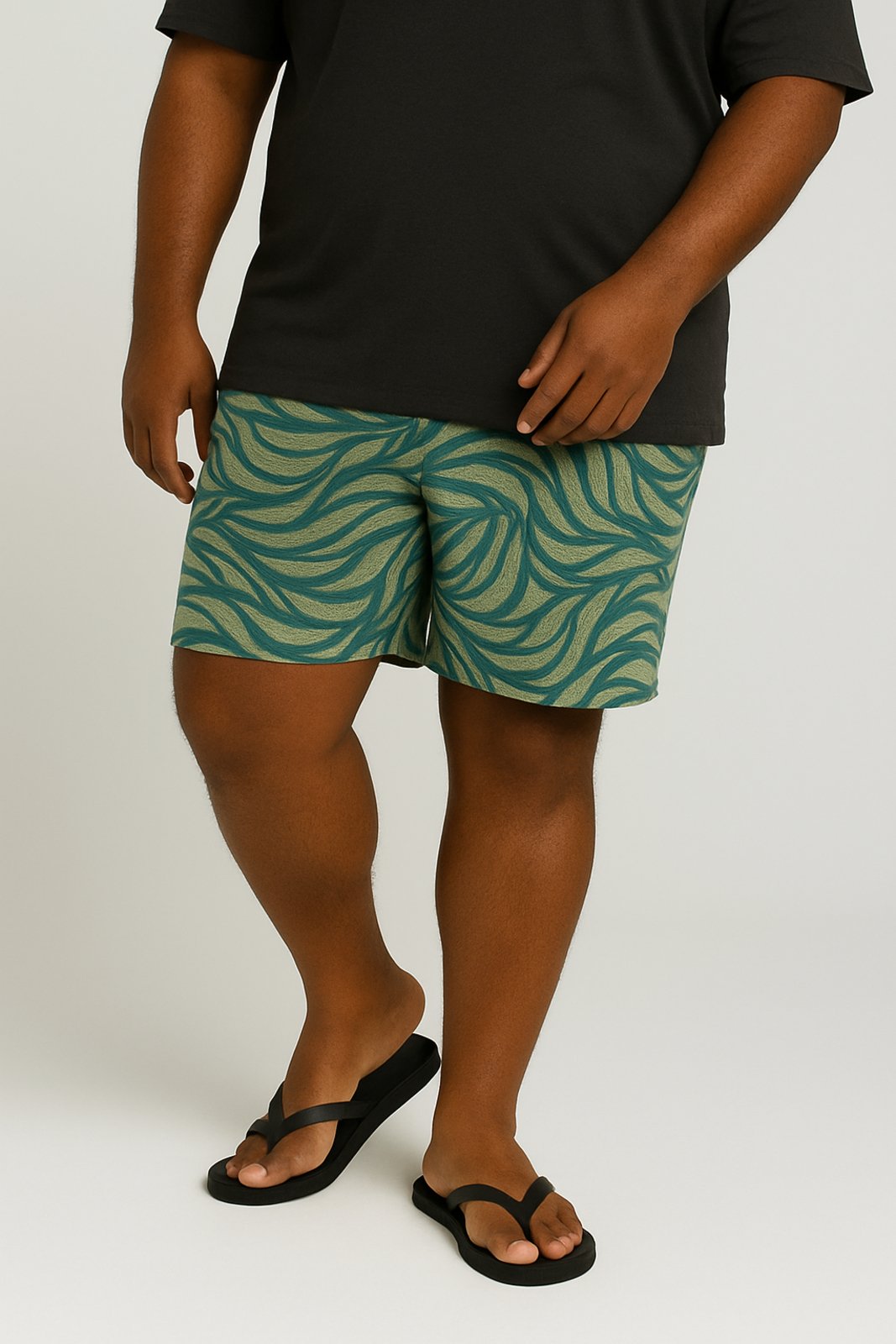 Short Estampado Elastano Plus Size Grande Bermuda praia Verde