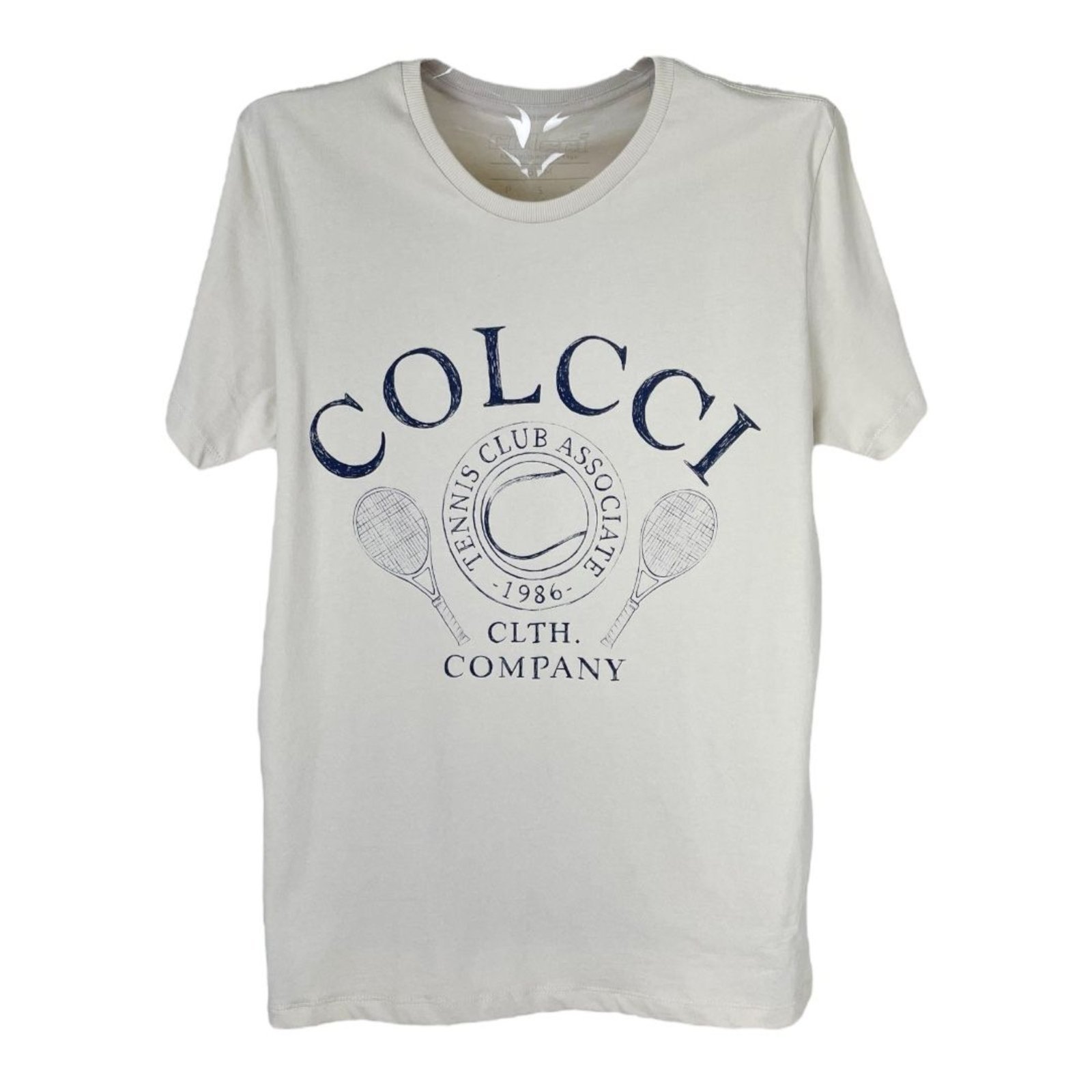 Camiseta Masculina Manga Curta Com Estampa Frontal Colcci Bege Taupe