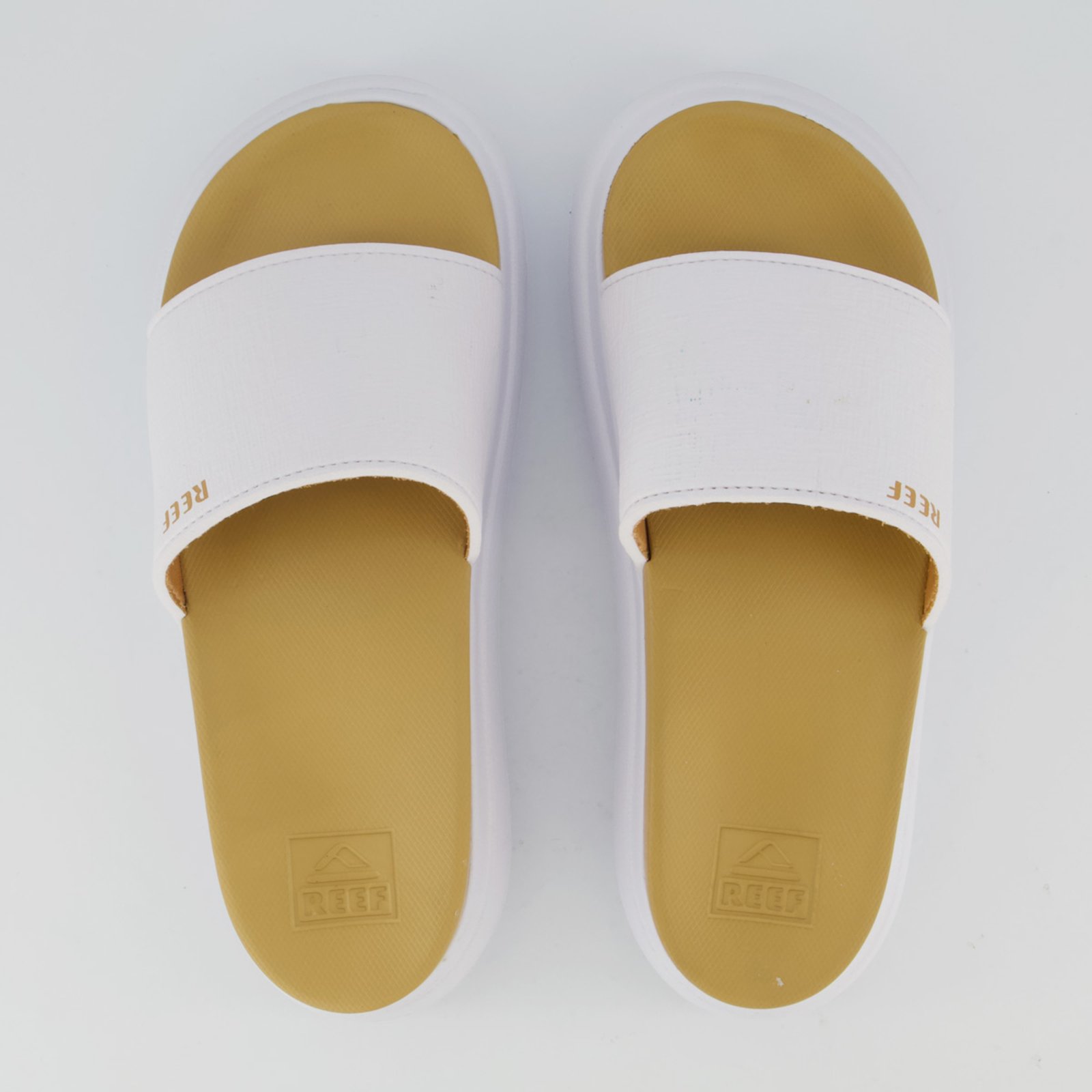 Chinelo Reef Bond Bay Feminino Branco e Bege