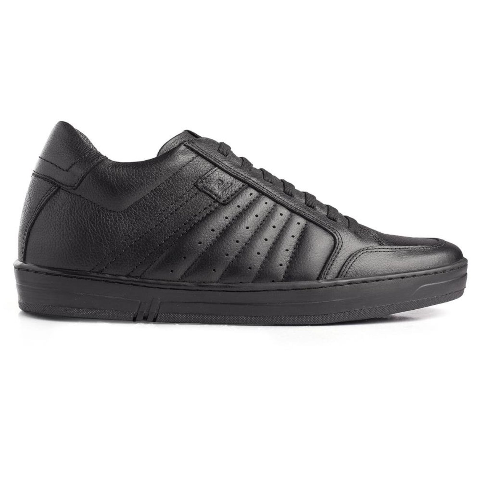 Sapatênis Sky Surf Alth Couro Rafarillo Aumenta Altura 7cm Preto