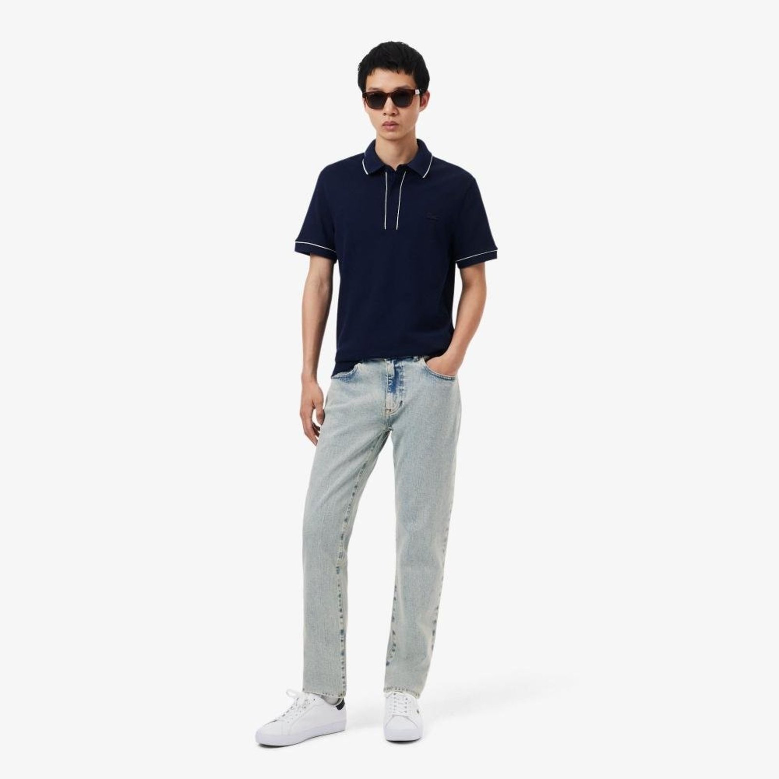 Calça Jeans Slim Fit Indigo com 5 Bolsos Azul - 44 Azul