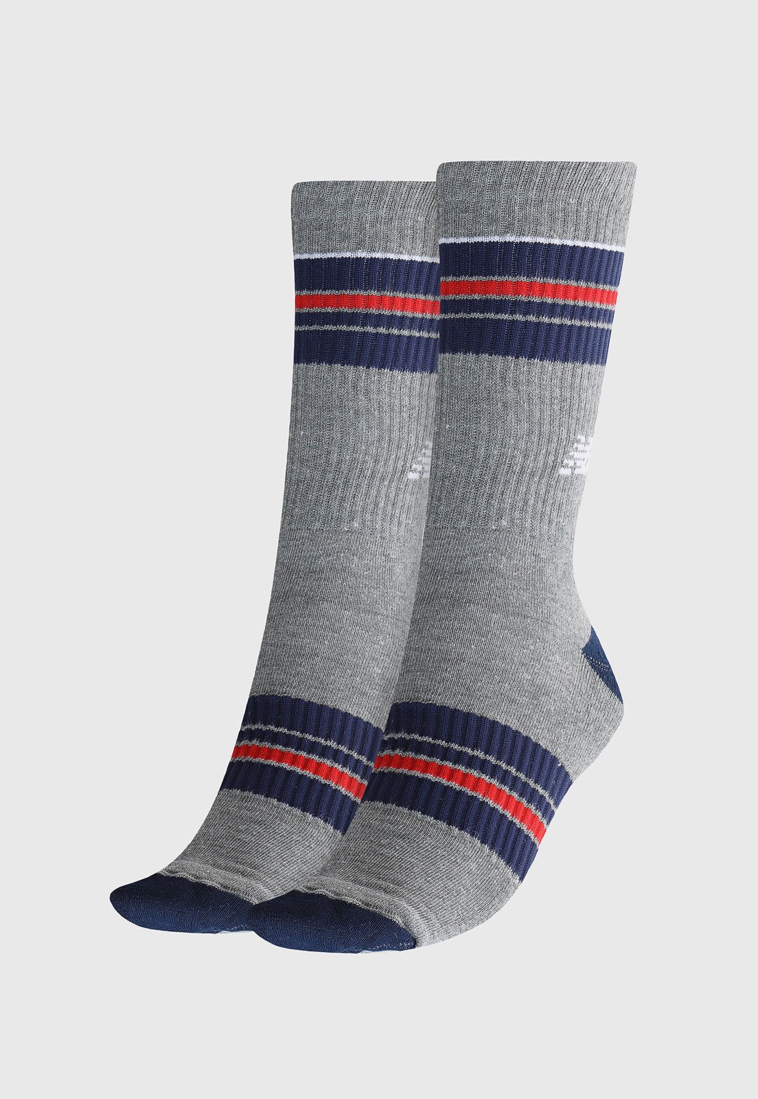 Vista 2 Meia Unissex New Balance Cano Alto Listrada cinza New Balance cinza