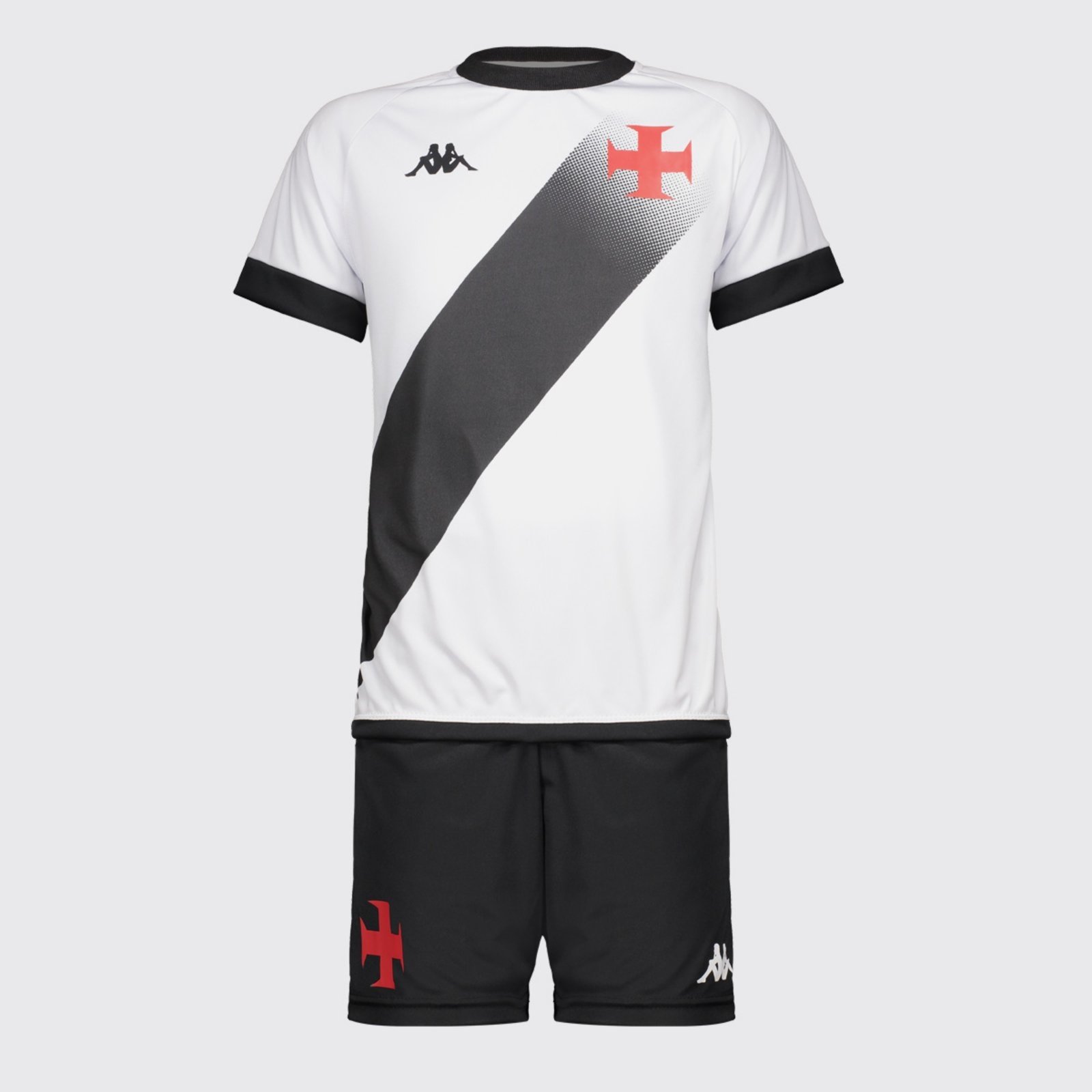 Vista 2 Kit Supporter Graphik Vasco e Preto Kappa branco Kappa branco
