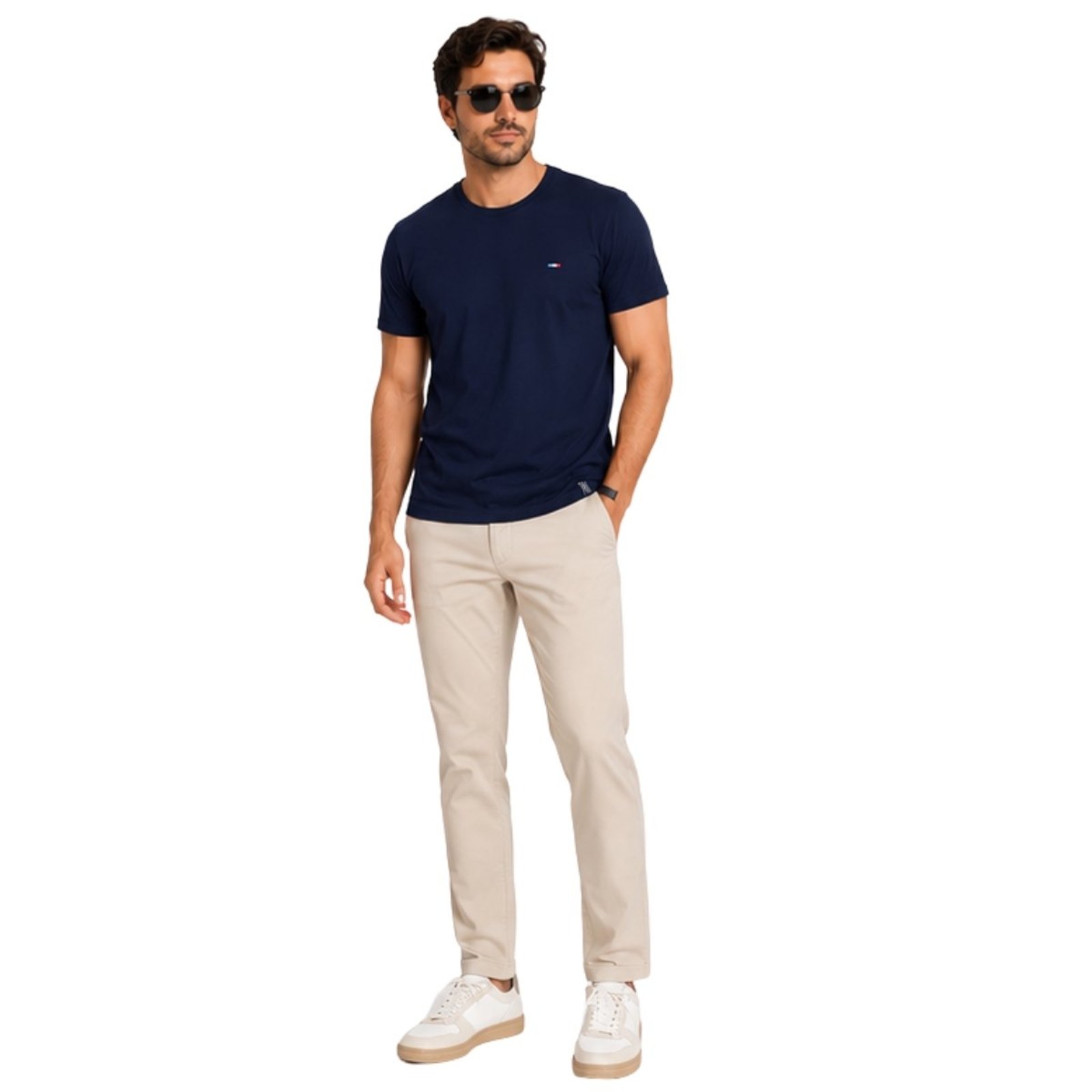 Camiseta Masculina Básica Lisa FMF Conforto Premium Marinho