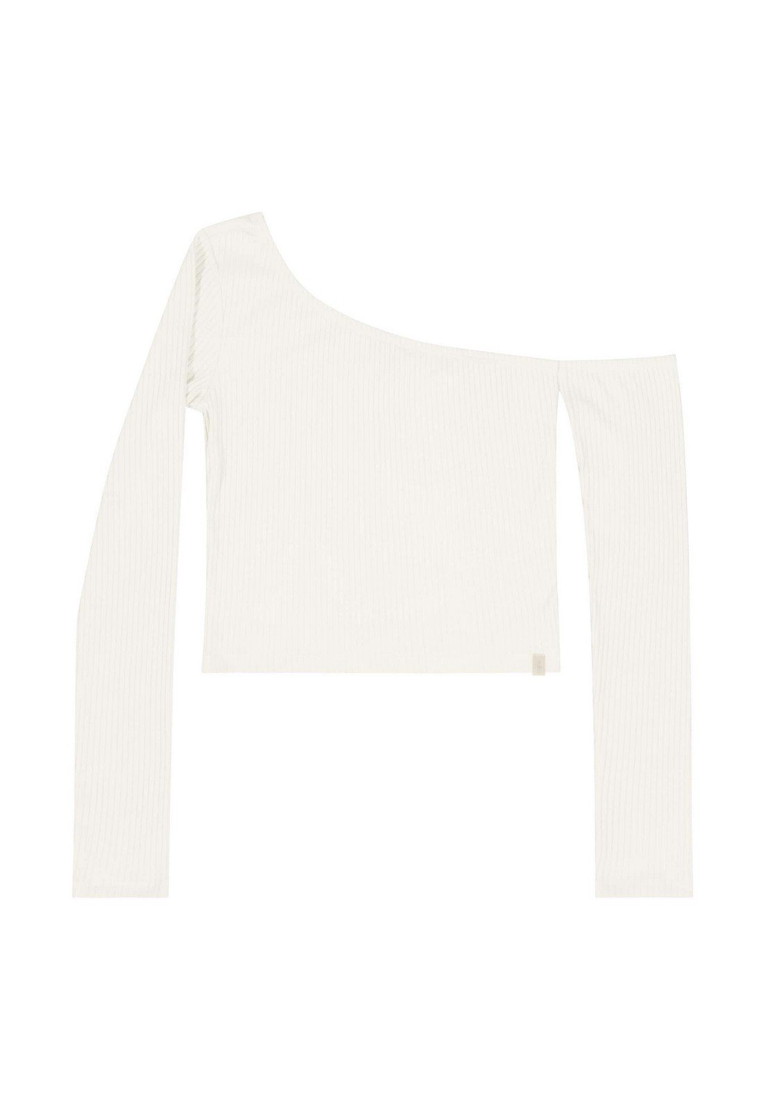 Infantil - Blusa Juvenil em Ribana Canelada Gloss Off-White