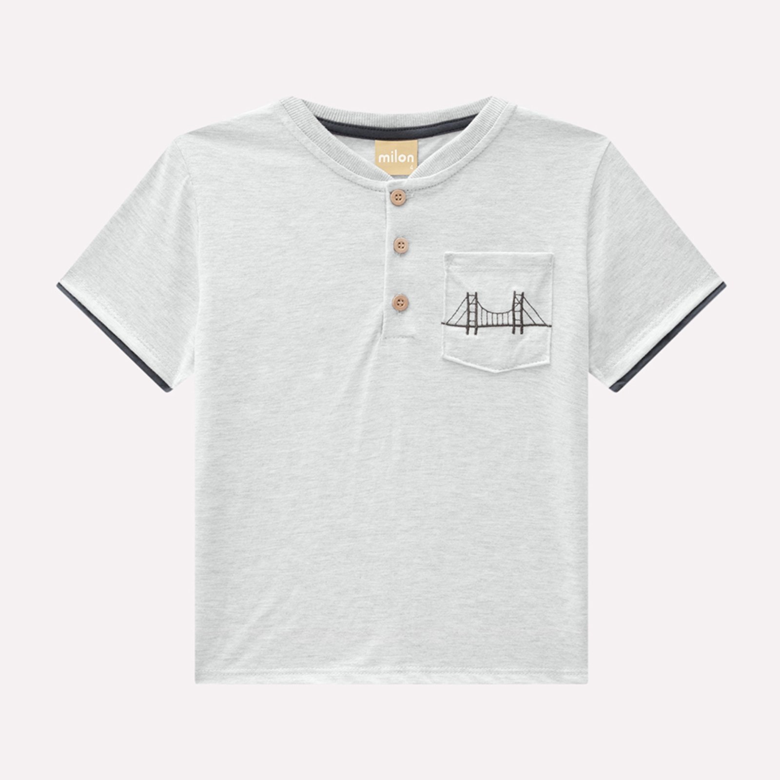 Infantil – Camiseta Menino Bordado Milon