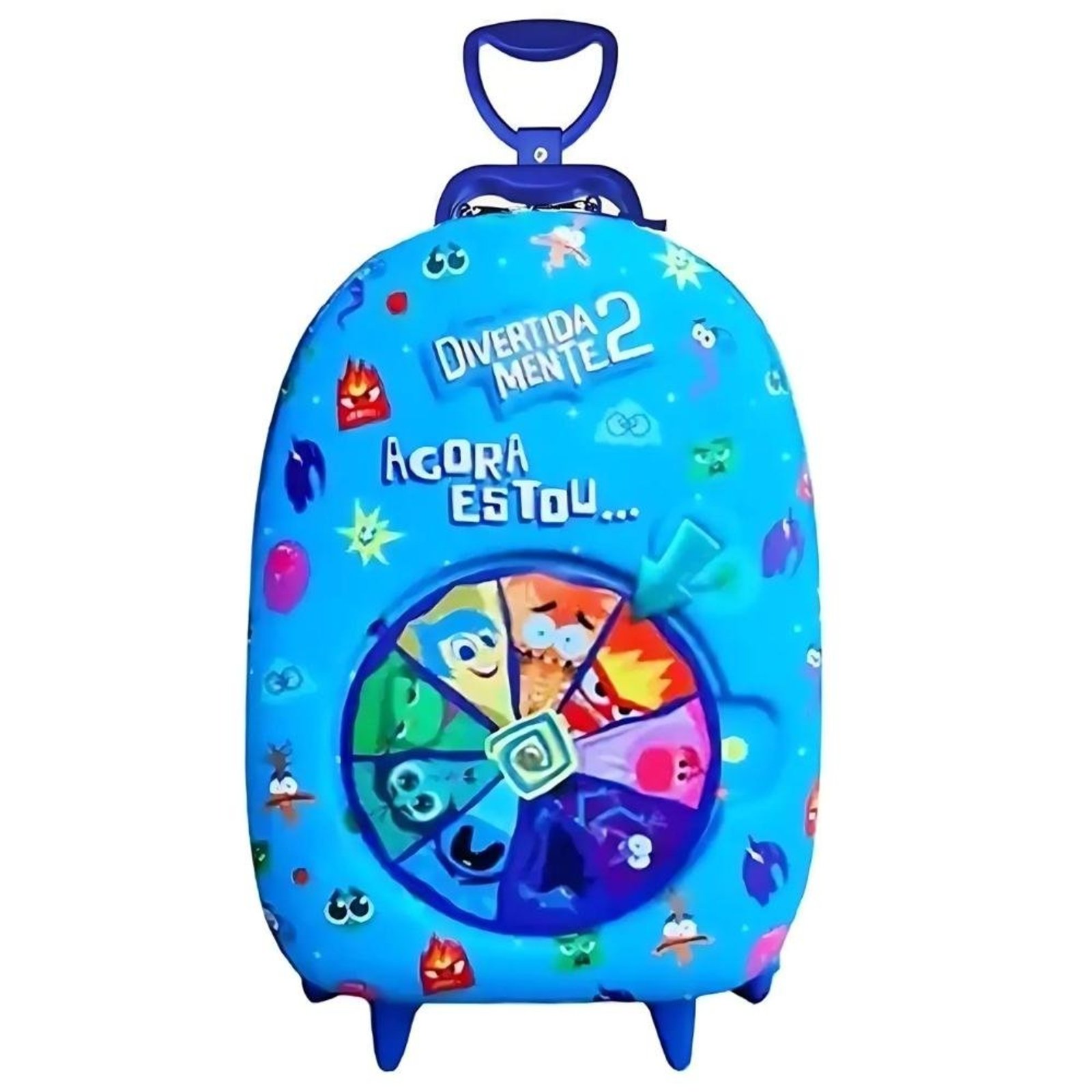 Infantil - Mala MaxToy Divertidamente Roleta Azul