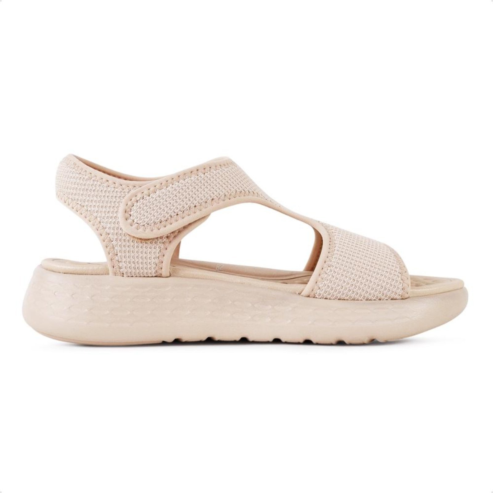 Sandália Comfortflex Tiras Plataforma Feminina Nude