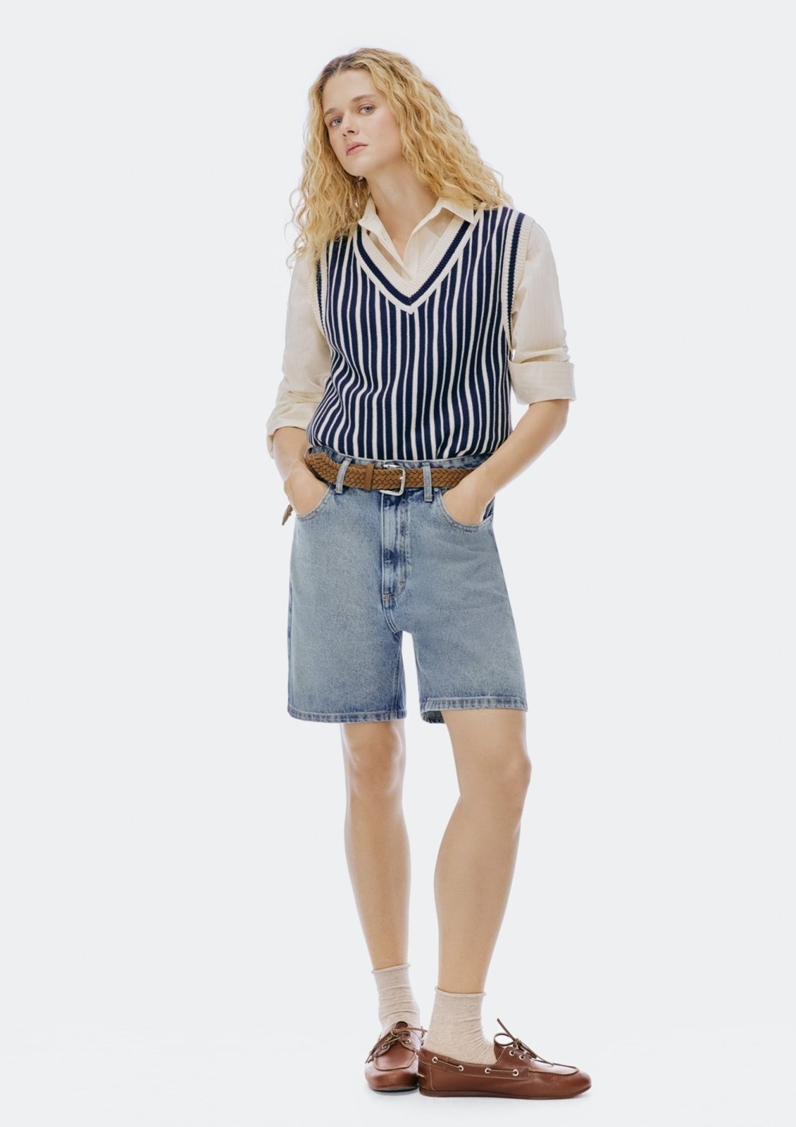 Bermuda Jeans Feminina Cintura Média Hering