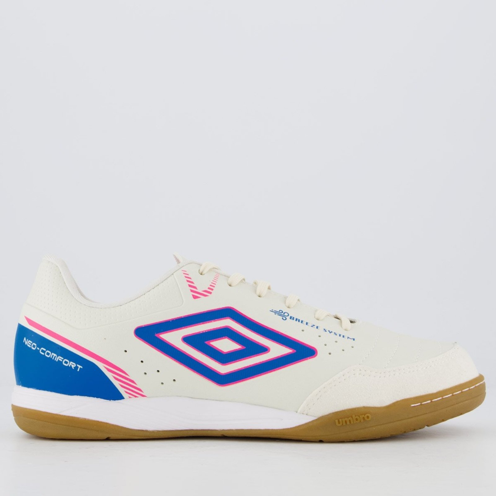 Chuteira Umbro Neo Comfort Futsal Branca e Azul