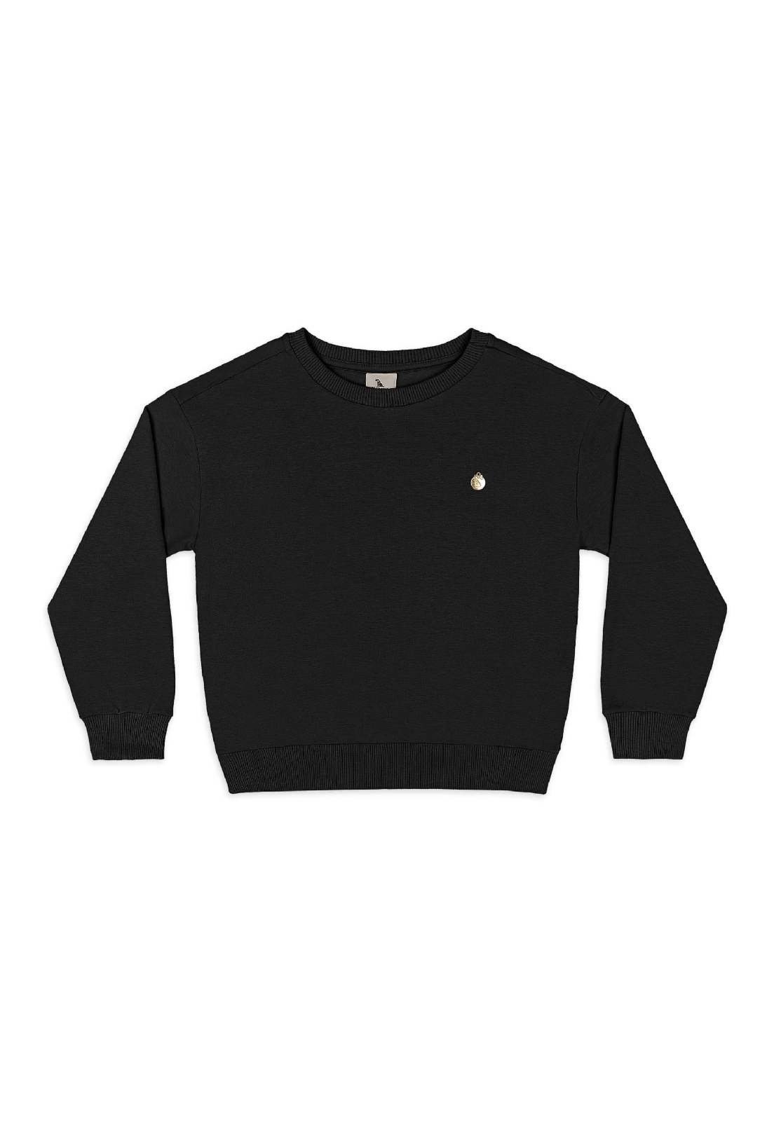 Infantil - Blusão em Molecotton Felpado Quimby Preto
