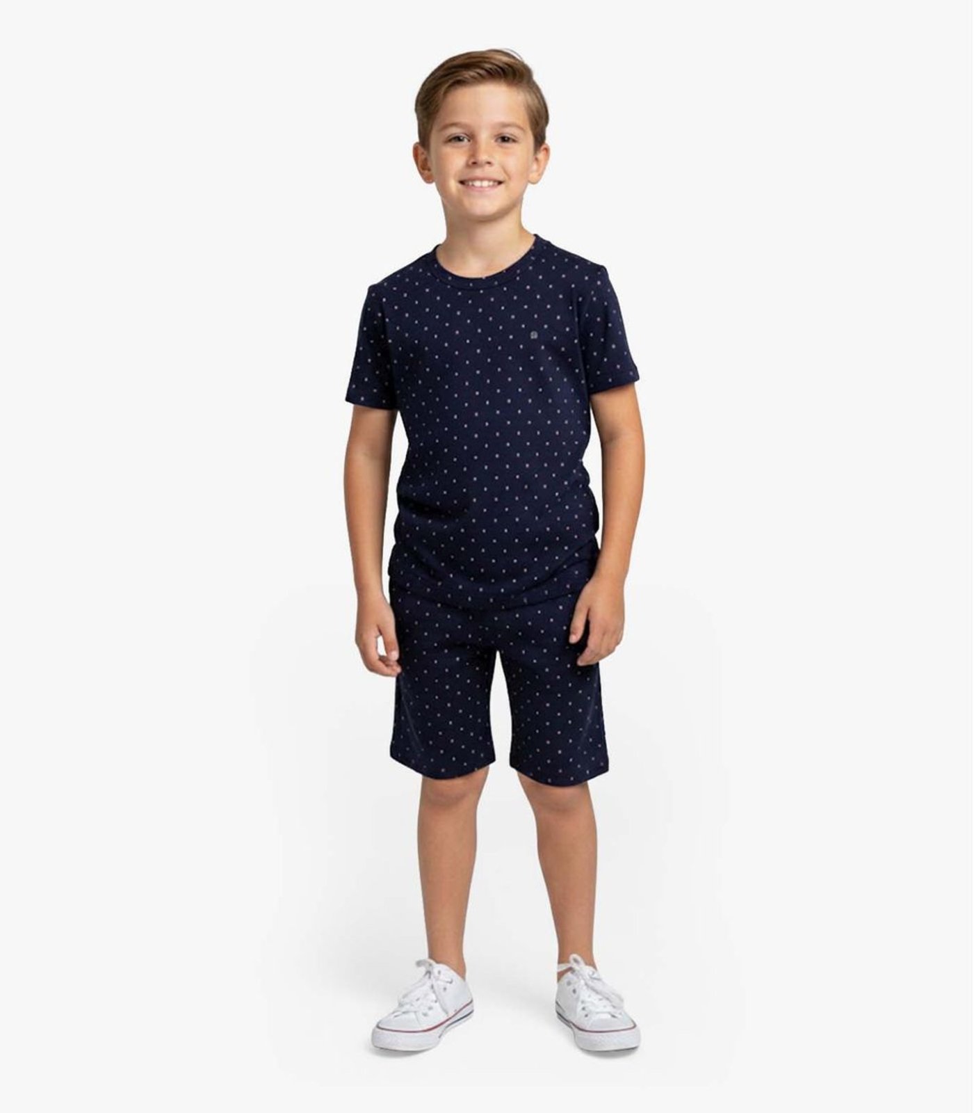 Pijama Camiseta e Bermuda Select Azul