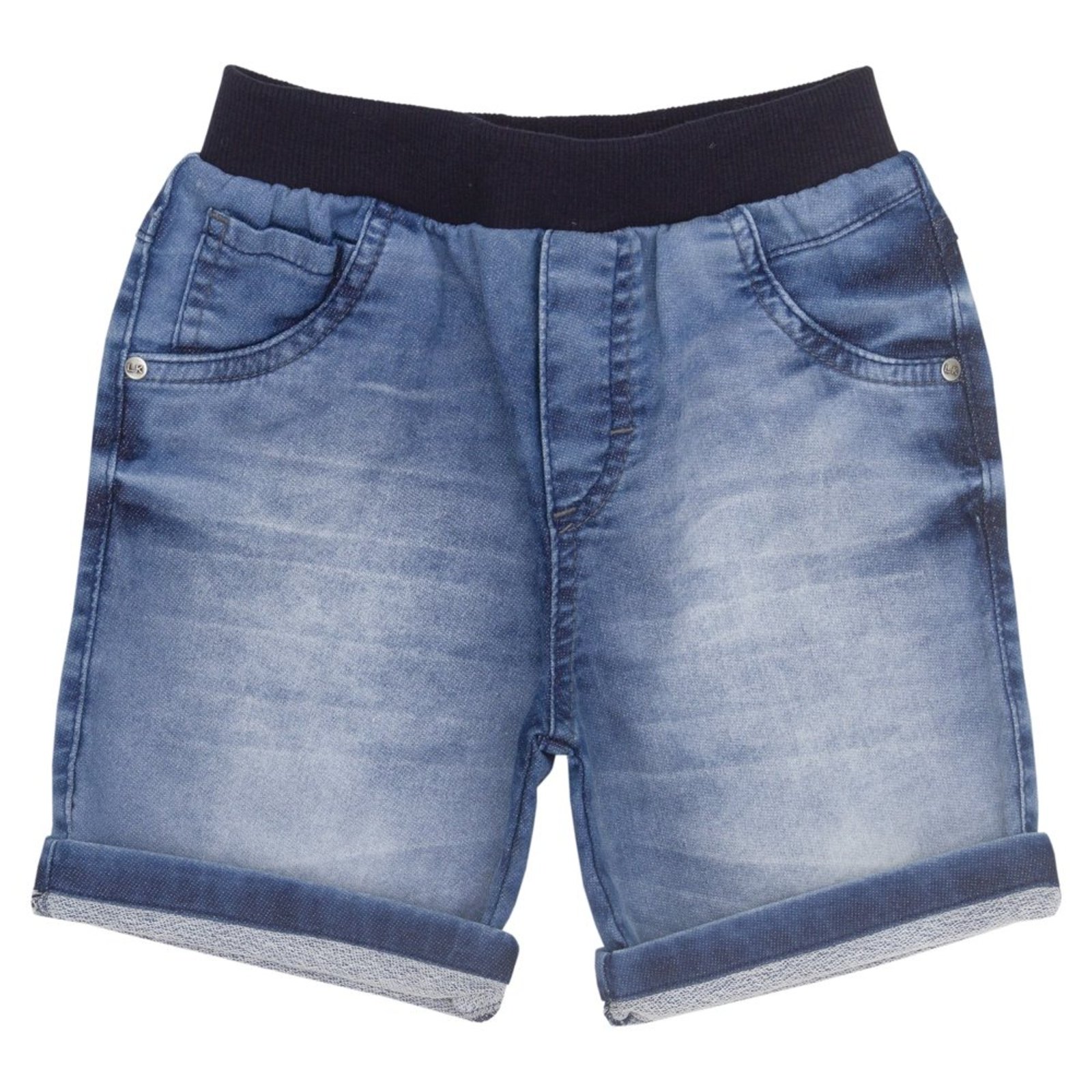Infantil - Shorts Look Jeans c/ Ribana Moletom Jeans