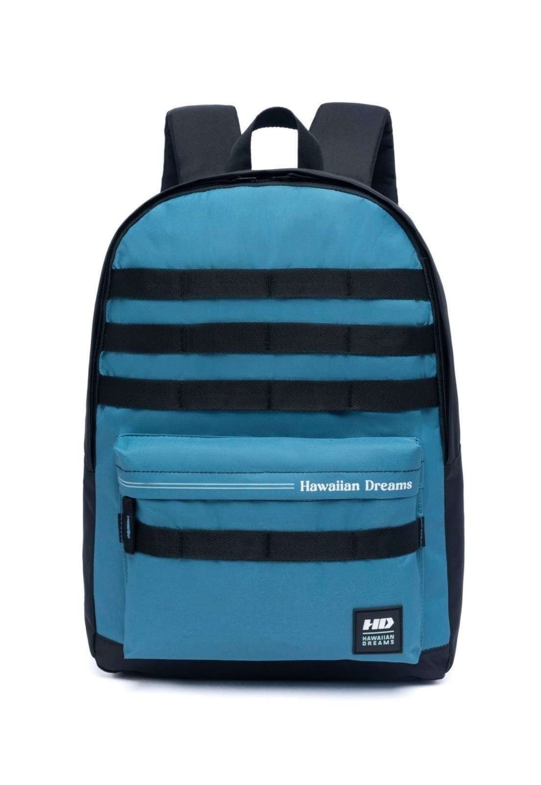 Mochila HD Escolar Masculina Juvenil Reforçada Preta E Azul