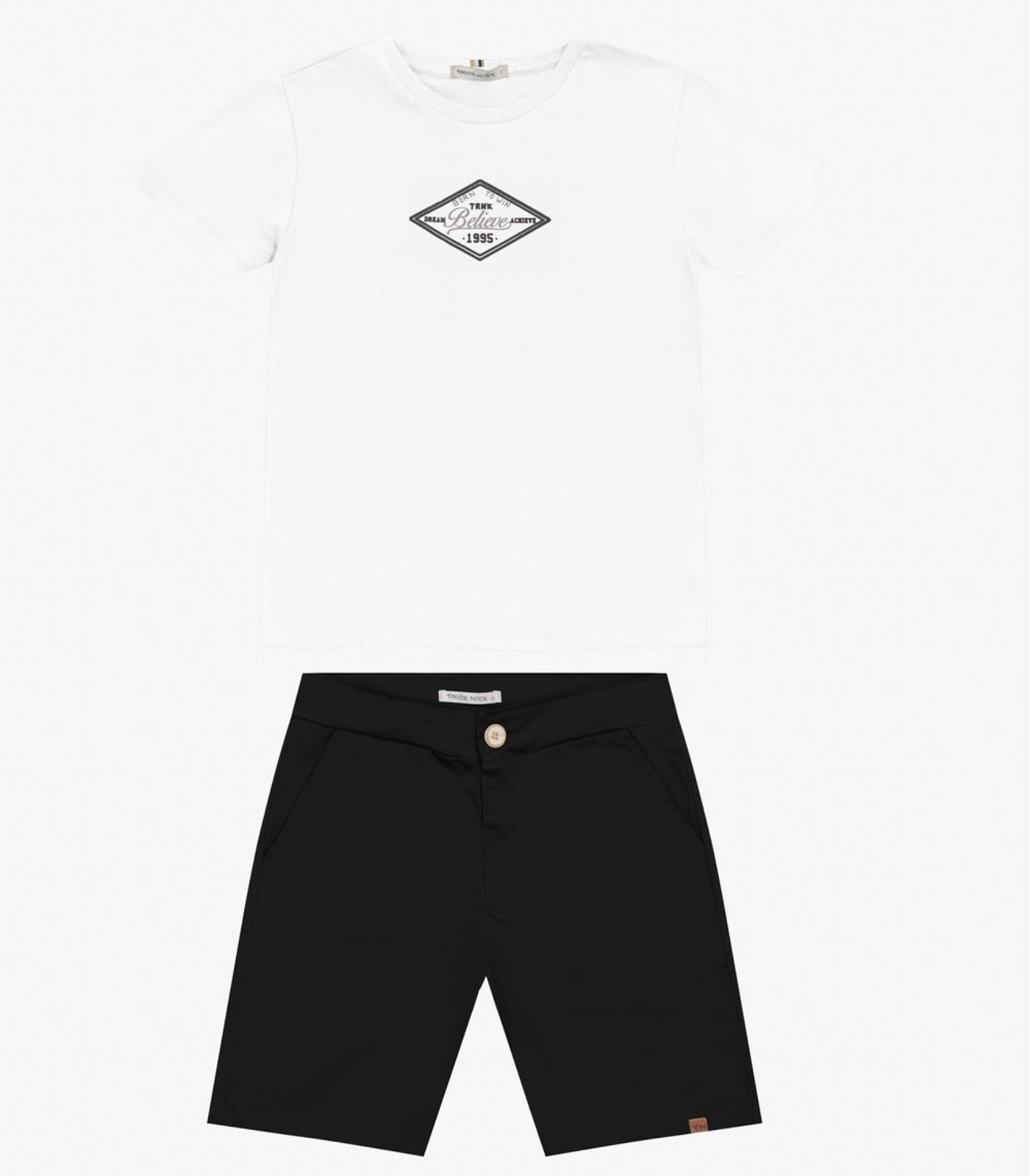 Vista 2 Infantil - Conjunto Masculino Camiseta com Bermuda Trick Nick azul marinho Trick Nick azul marinho
