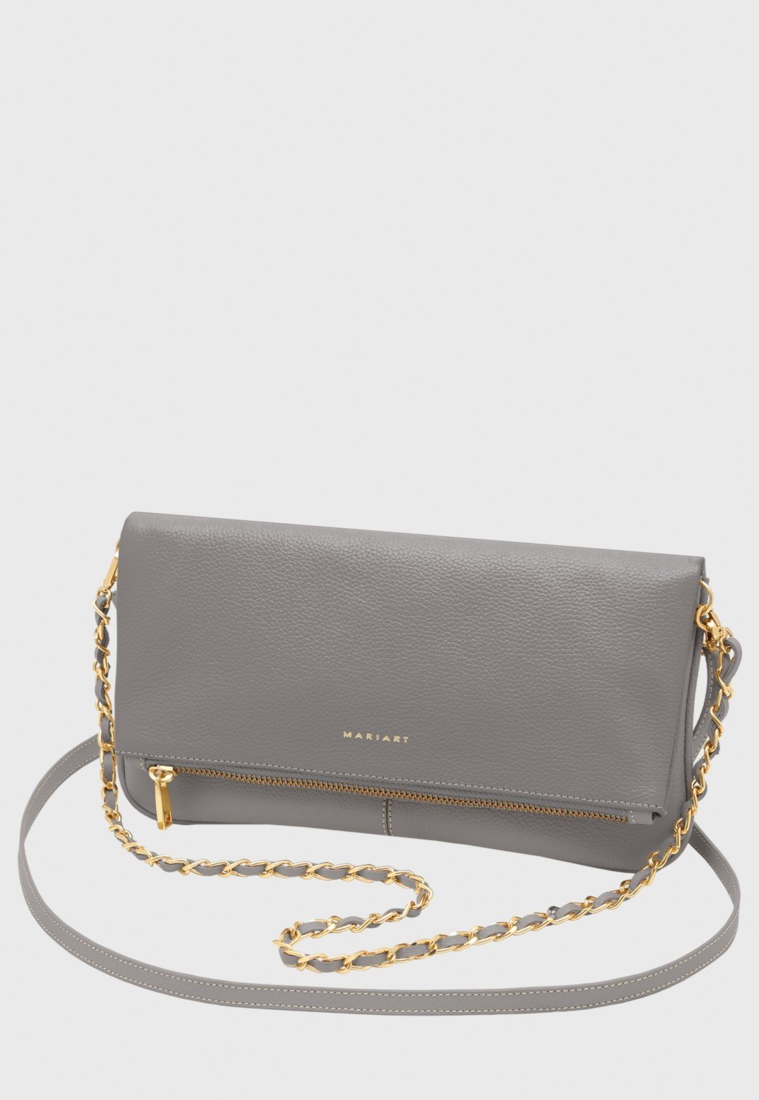 Bolsa Transversal Couro Mariart Cerejeira Cinza