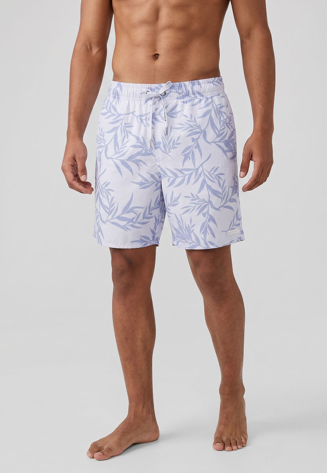 Short de Banho Masculino Aeropostale Estampa Folhagem Azul