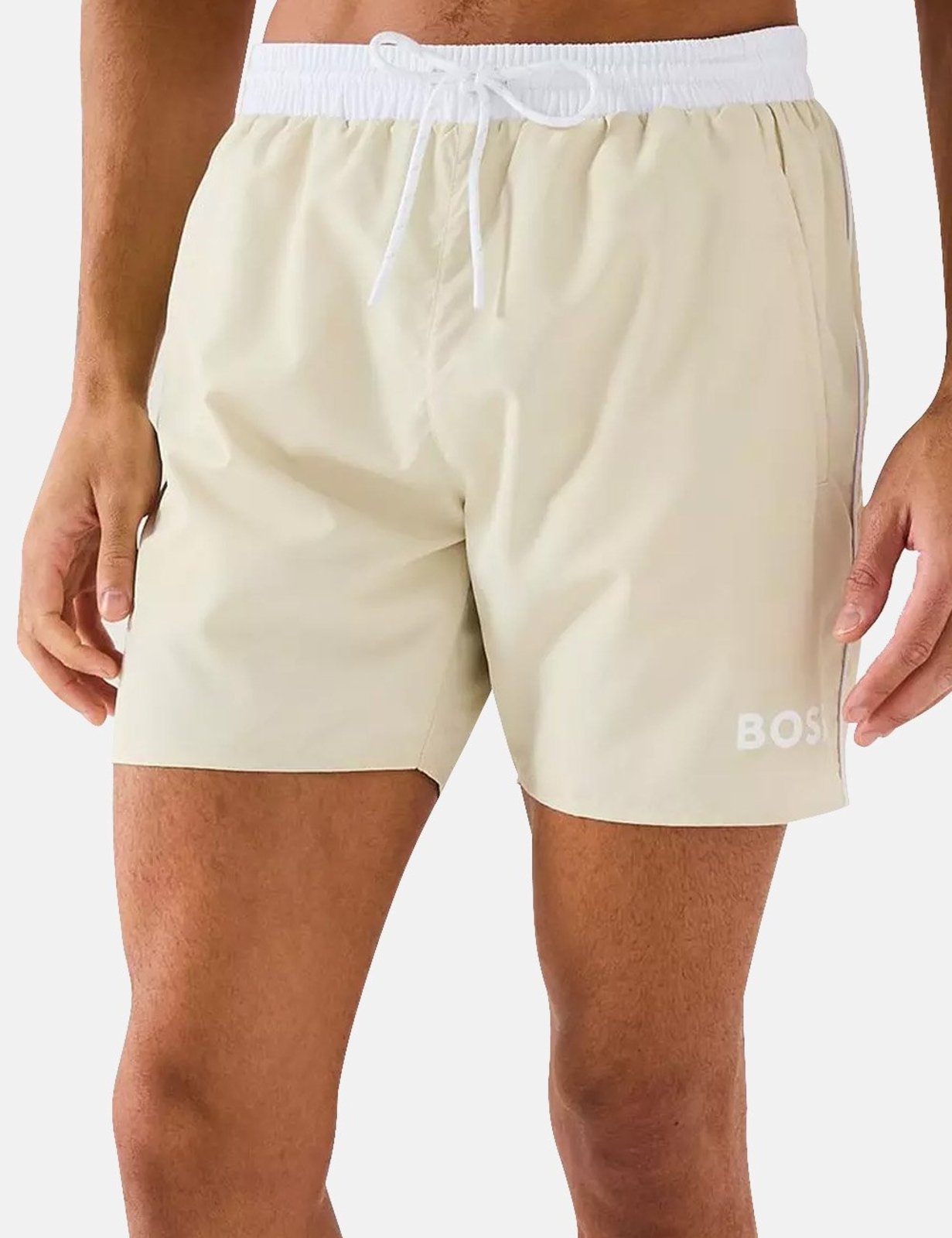 Short Hugo Boss Masculino Regular Beach Starfish Branco/Creme