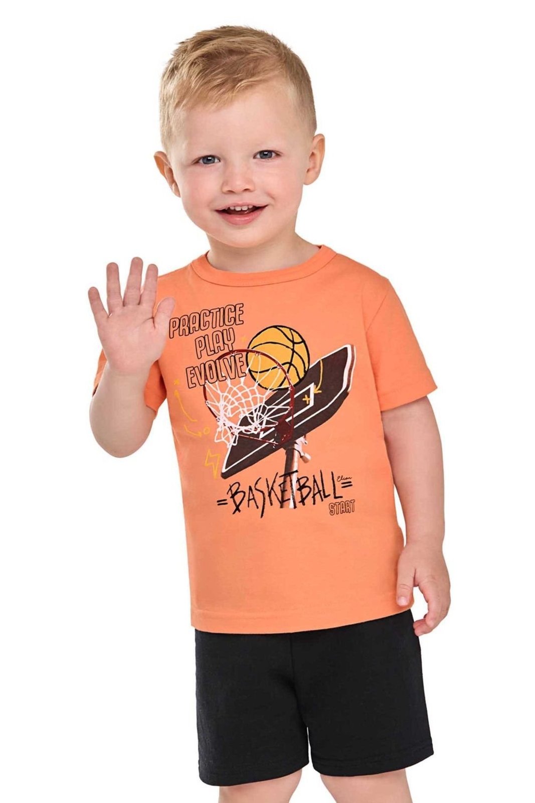 Infantil - Conjunto Curto Menino Sport Elian Laranja