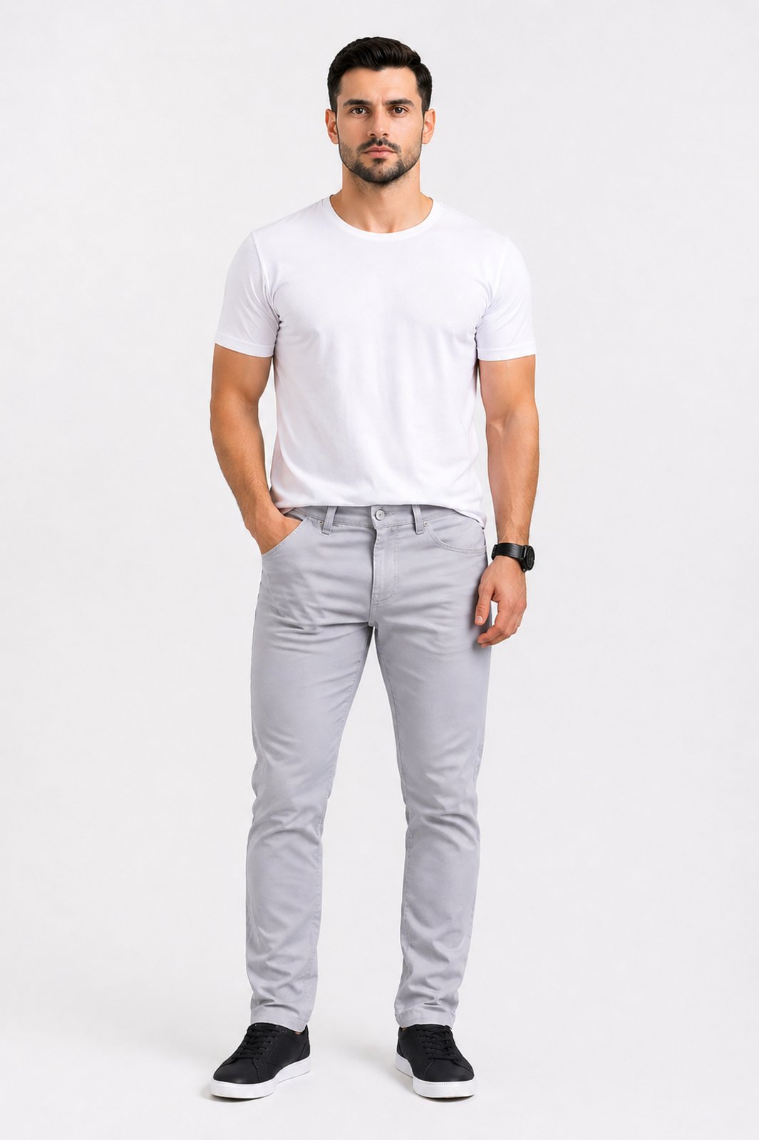 Calça Slim D Bell Outlet Fashion Cinza
