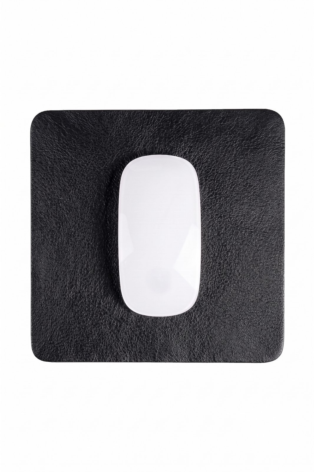 Mouse pad Médio 20x20 em couro liso Segno - Preto