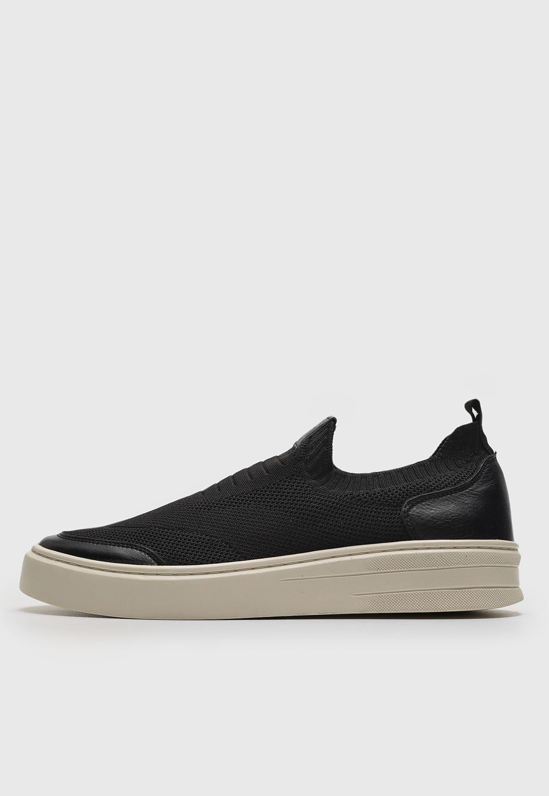 Tênis Knit Slip On Dudalina Textil Preto