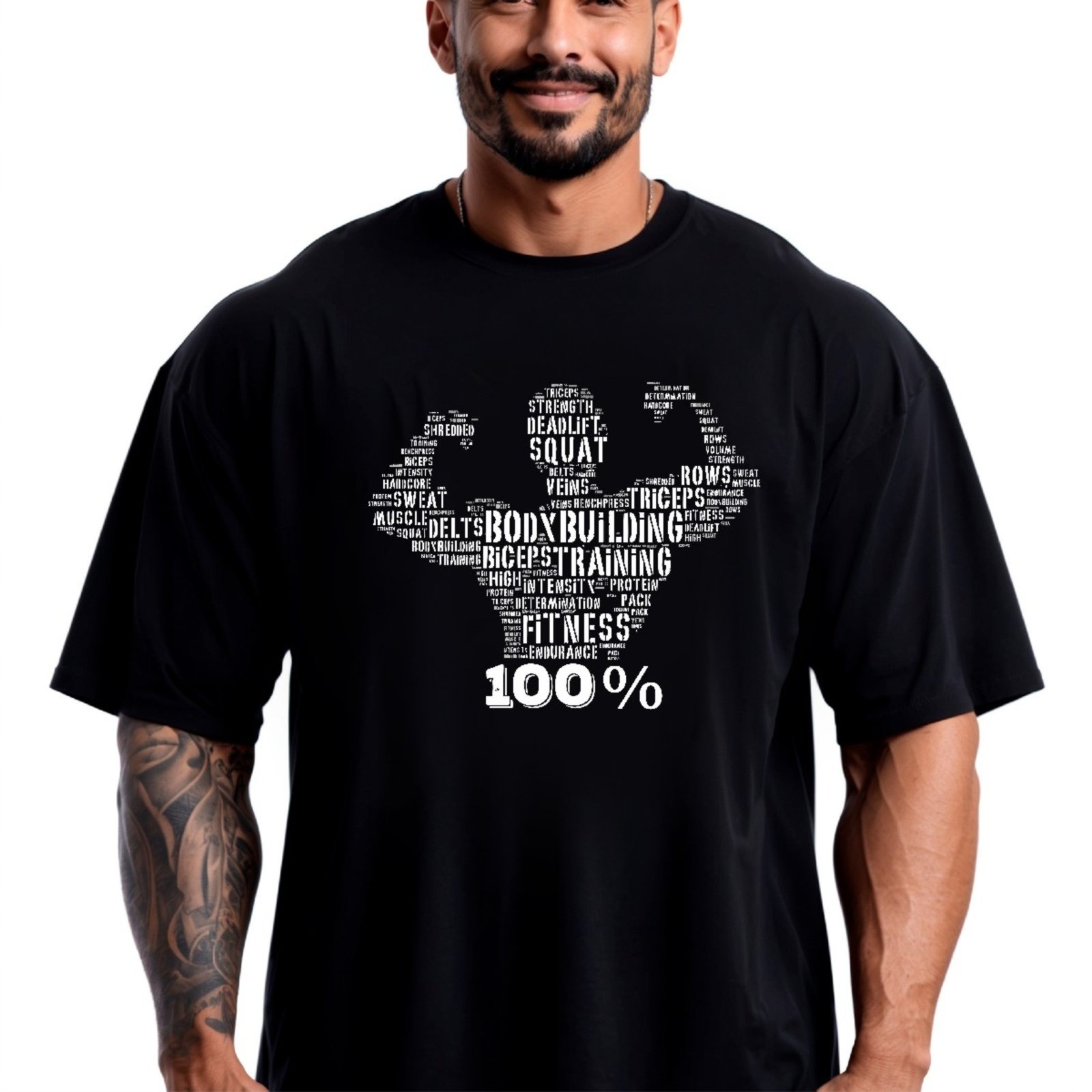 Camiseta Oversized Over Masculina Algodão Academia Preto