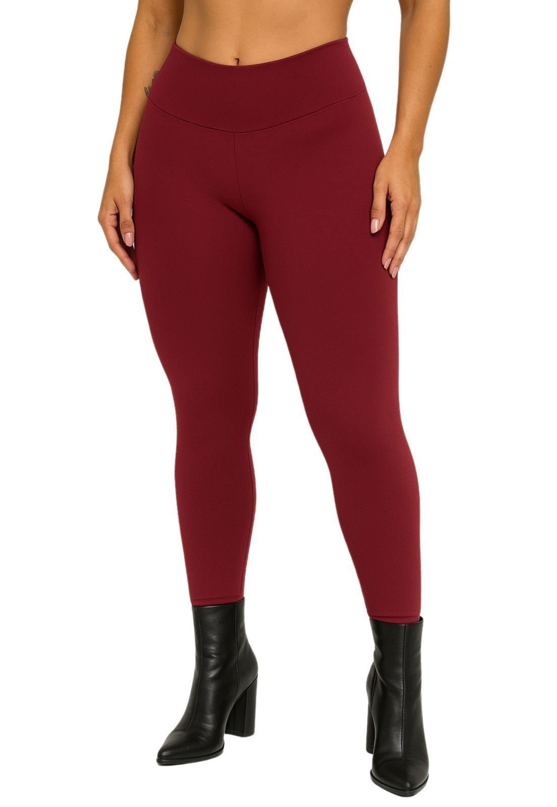 Calça Legging Térmica Peluciada Terra e Mar Inverno Leg Felpuda Flanelada Vinho