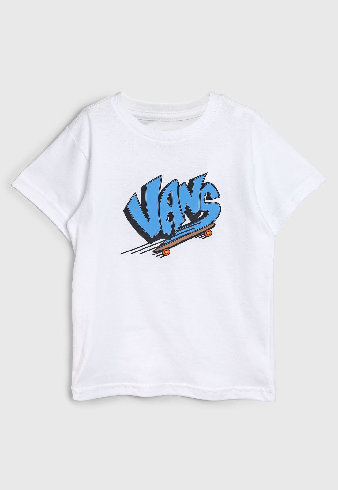 Vista 2 Infantil - Camiseta Vans Estampa Skate Branca branco Vans branco