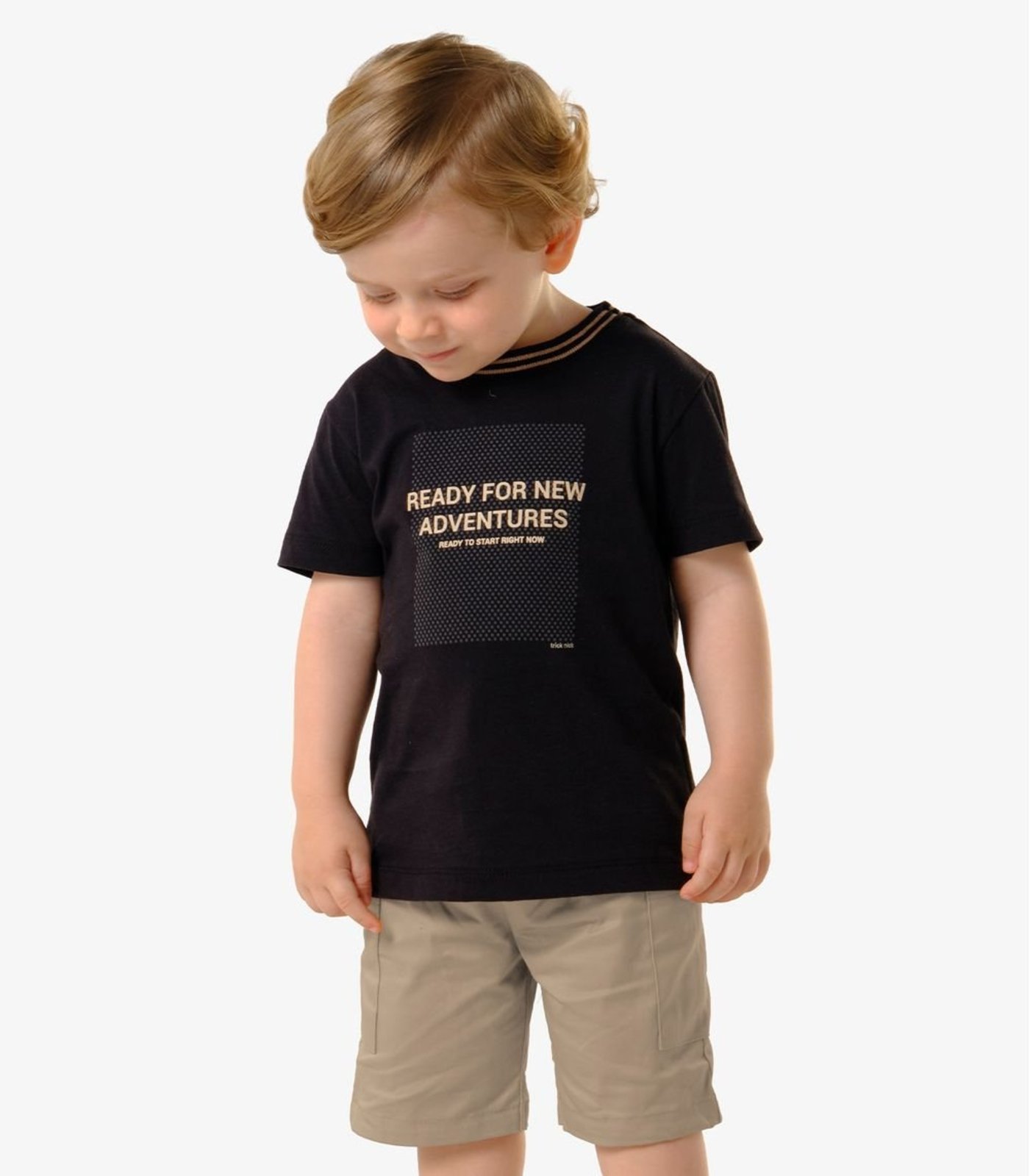 Infantil - Conjunto Camiseta Com Bermuda Trick Nick Preto
