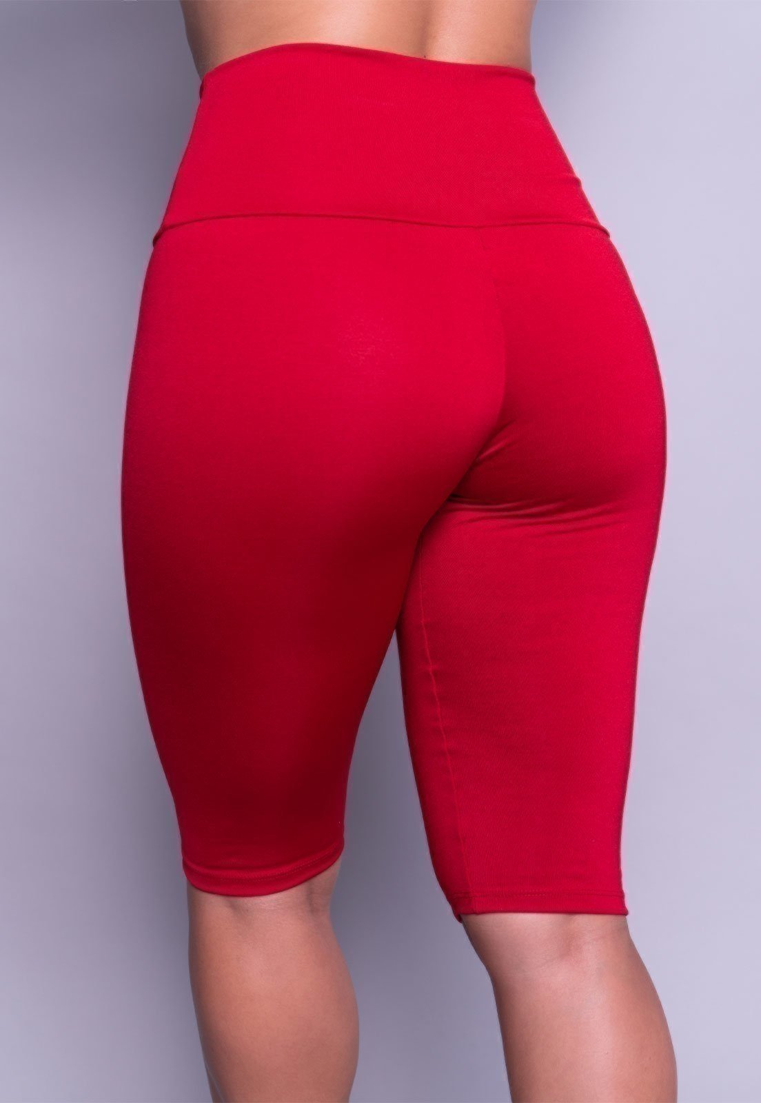 Vista 3 Bermuda Vekyo Legging Fitness Vermelha vermelho VEKYO vermelho