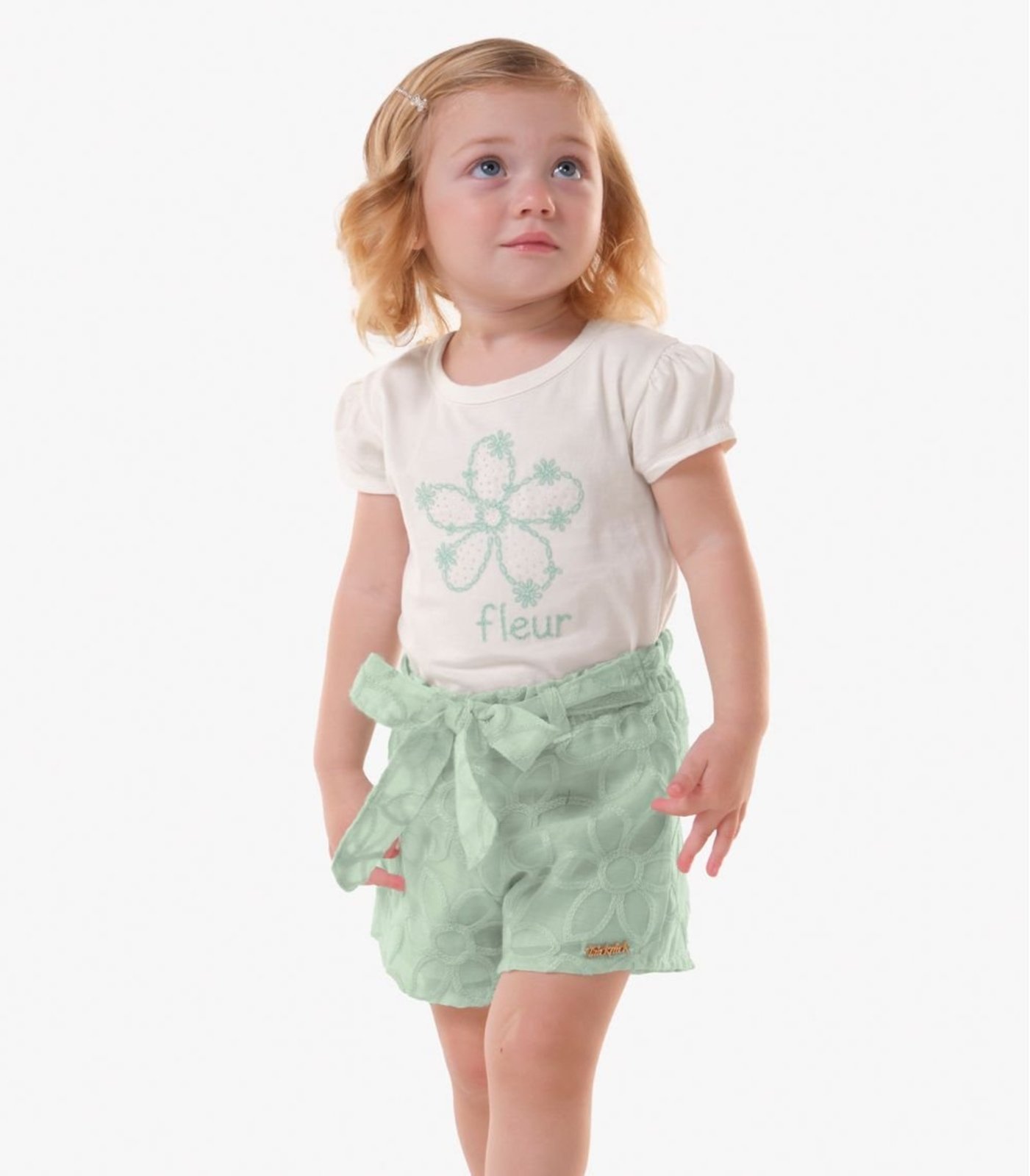 Infantil - Conjunto Blusa Com Shorts Trick Nick Bege