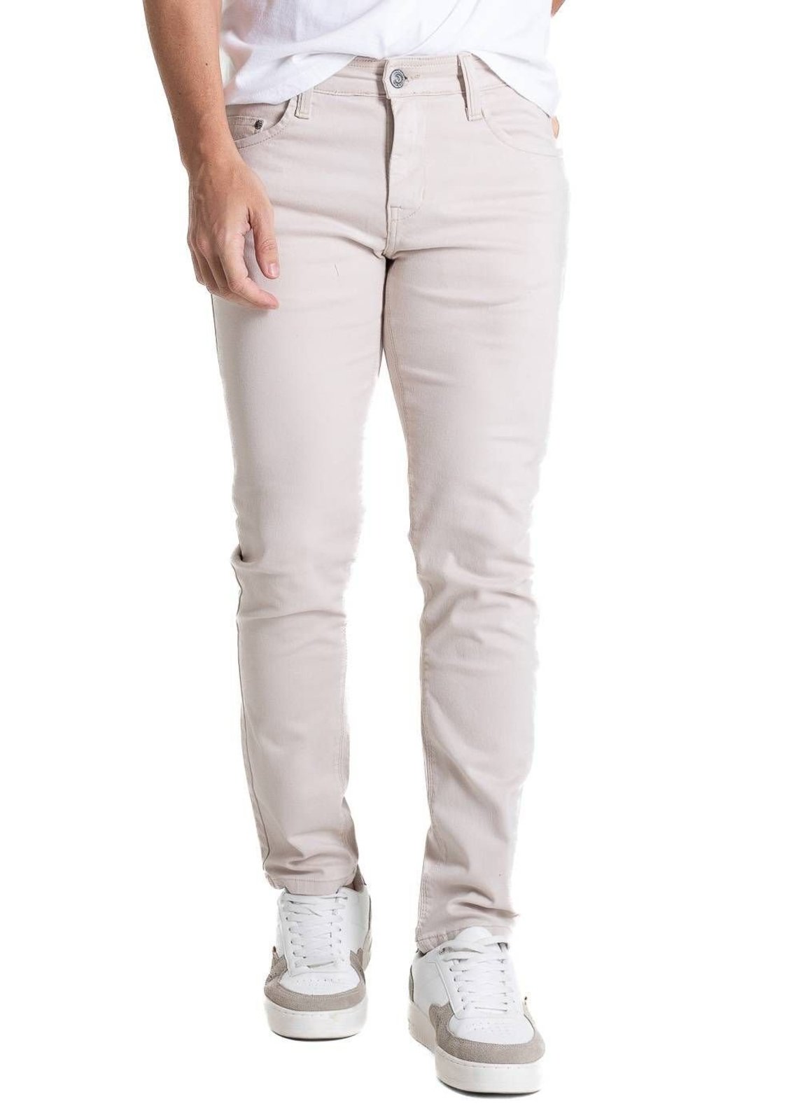 Calça Sarja Sawary Slim - 282098 - Bege - Sawary