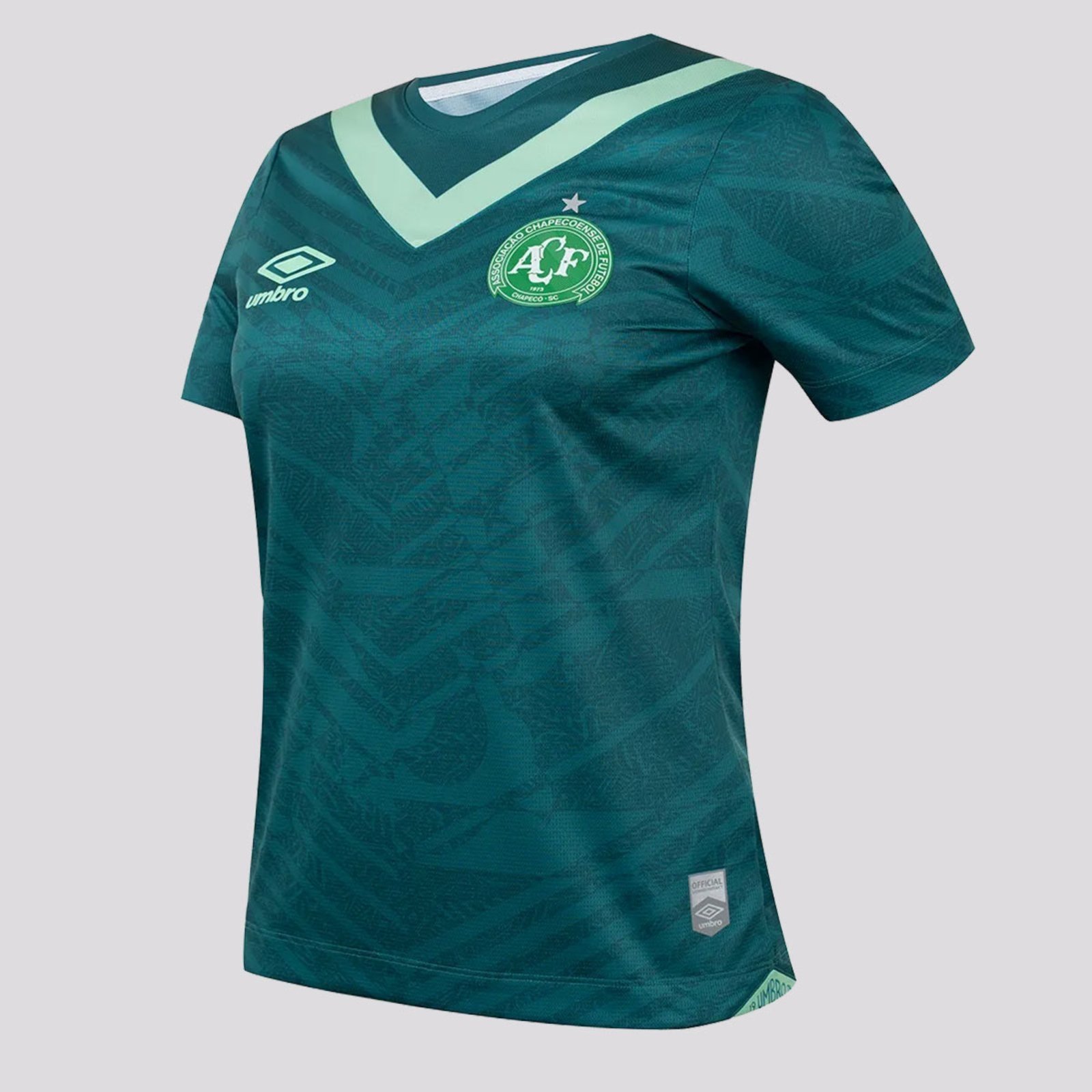 Vista 3 Camisa Umbro Chapecoense III 2024 Feminina verde Umbro verde