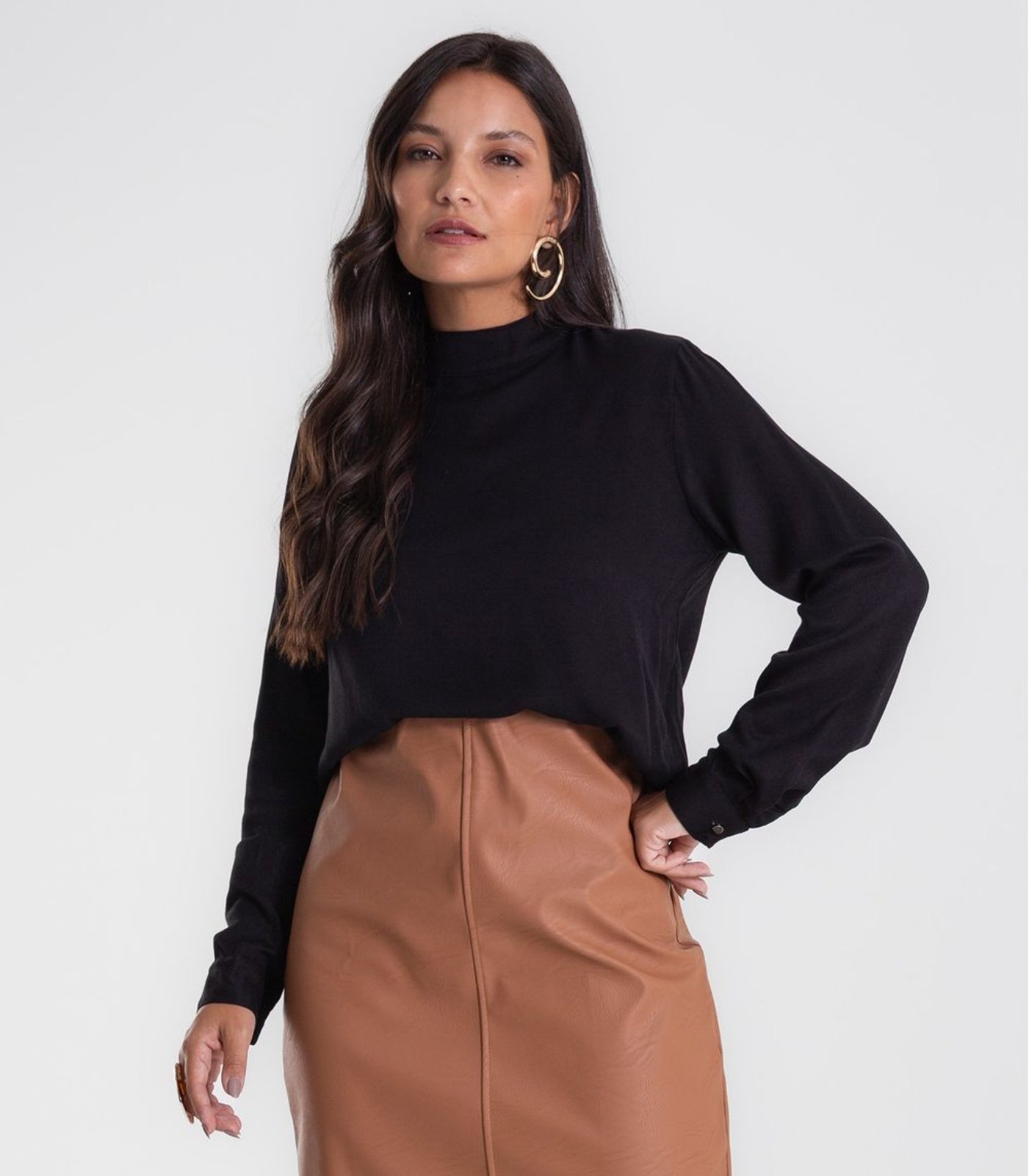 Blusa Feminina Manga Longa Endless Preto