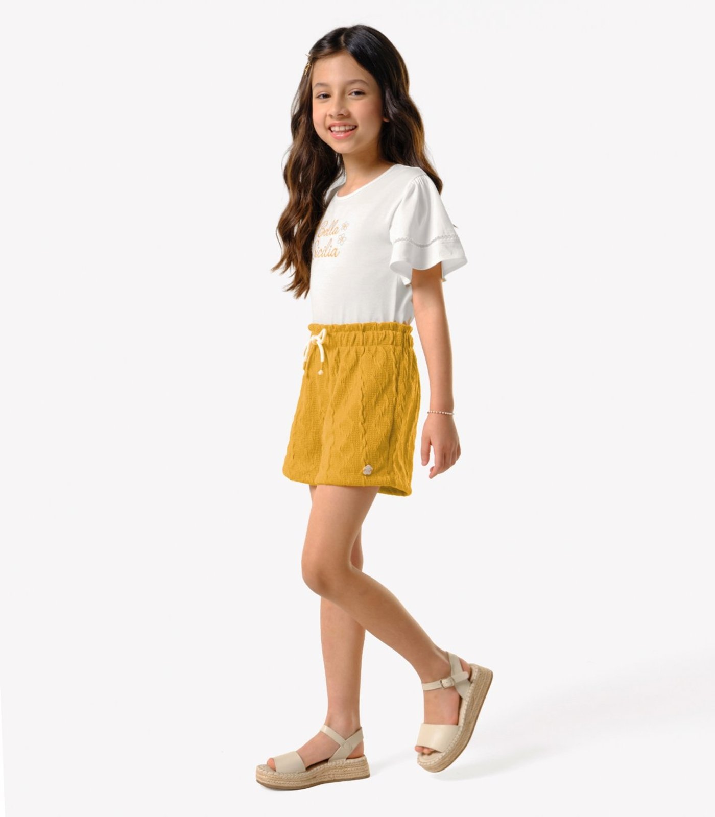 Infantil - Conjunto Blusa Com Shorts Trick Nick Bege