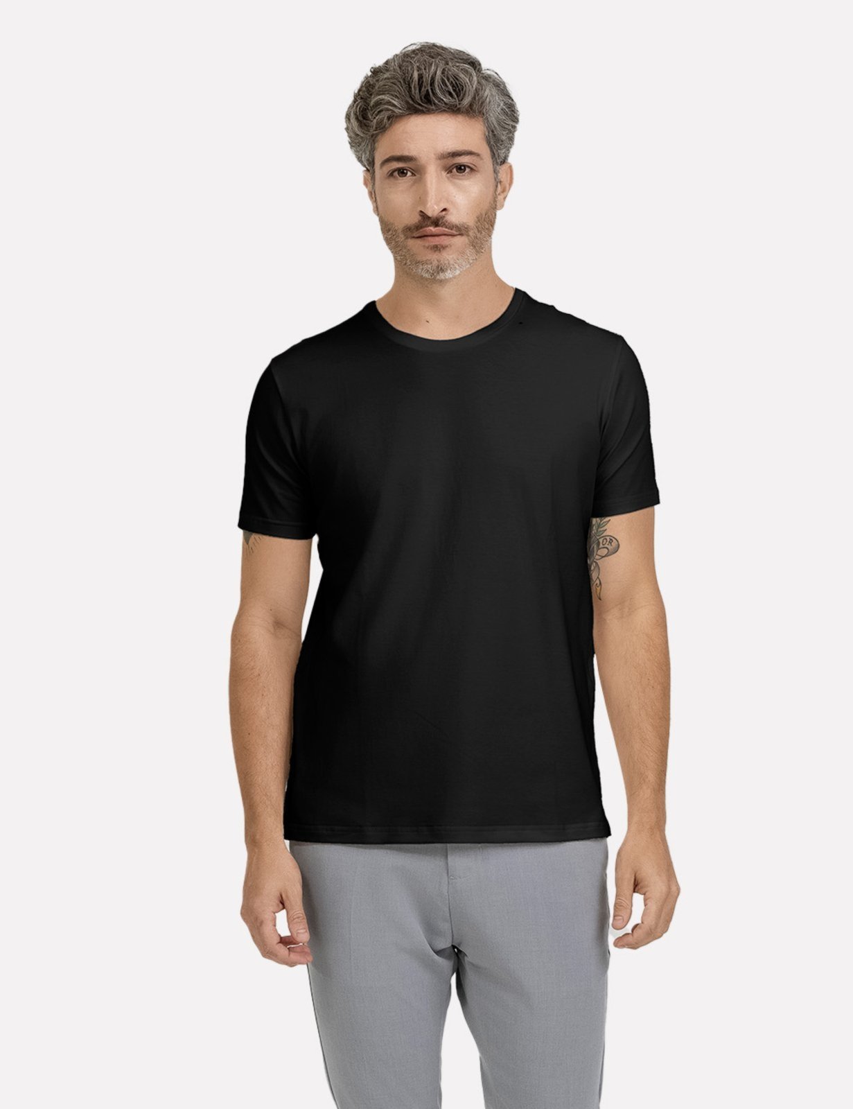 Camiseta K&J Black Masculina Regular Premium Flex Preta