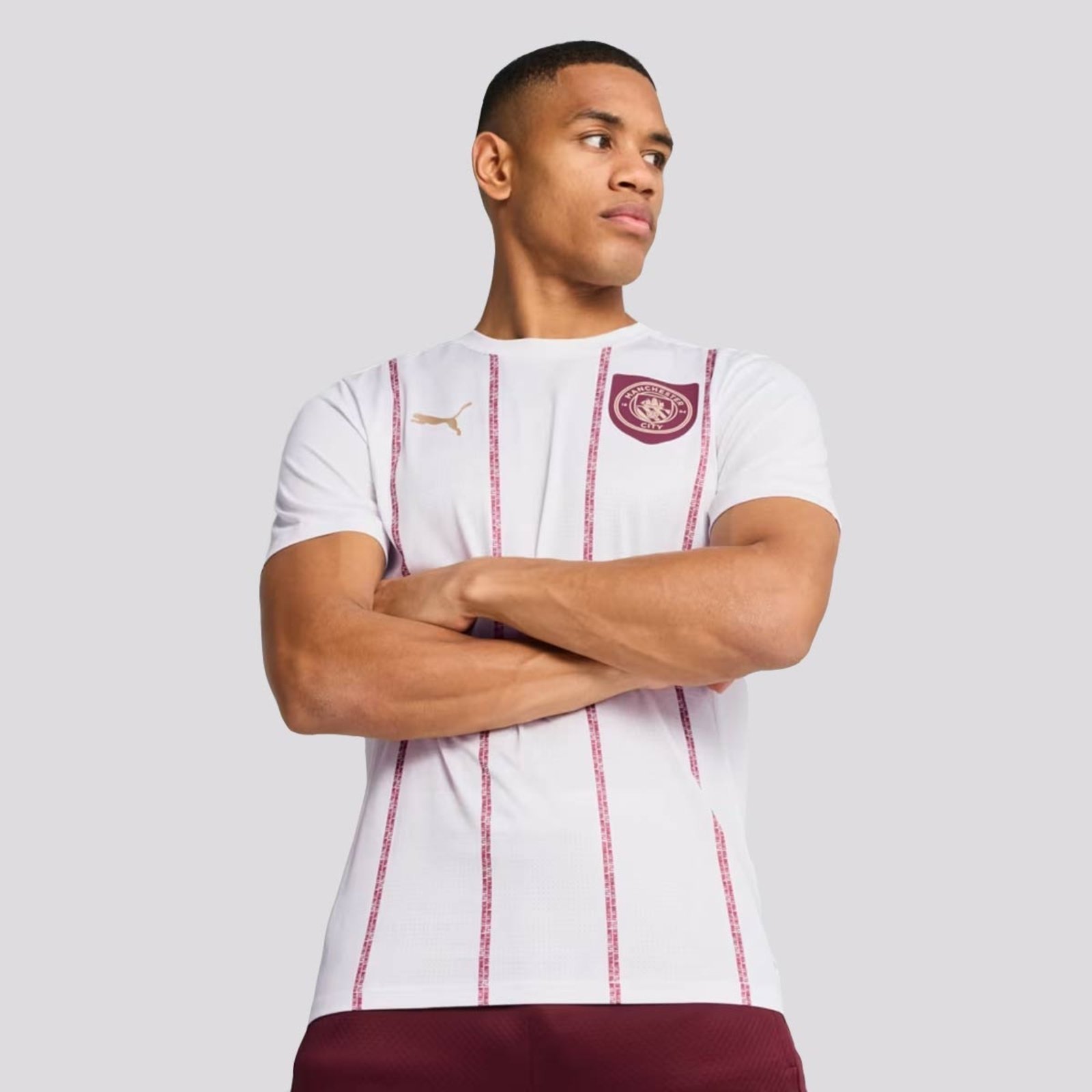Camisa Puma Manchester City Pré-Jogo 2025 Branca