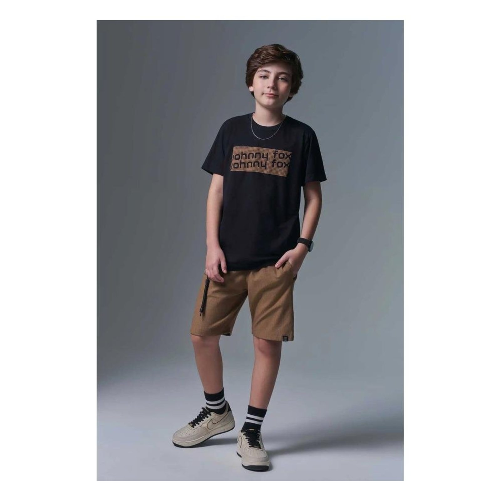 Infantil - Conjunto Menino Preto Johnny Fox 10 Preto