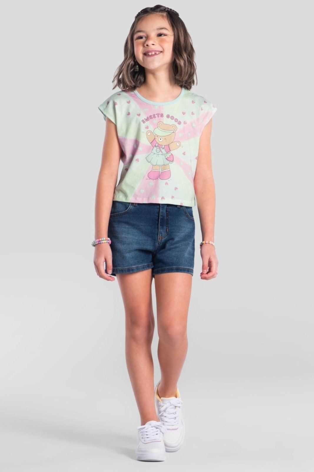 Infantil - Blusa menina colorida sweet goods Brandili