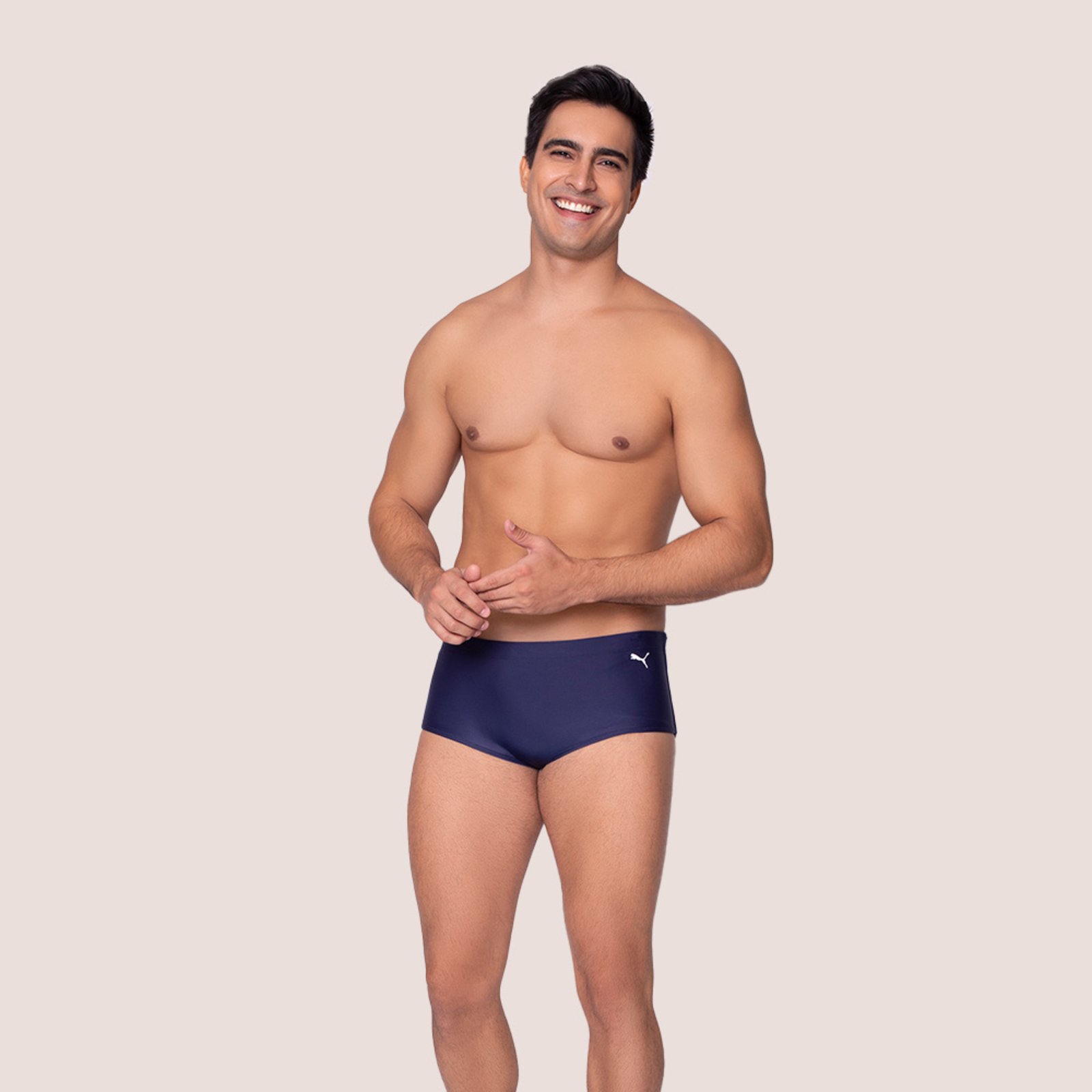 Sunga Masculina Lateral Larga Ultra Resistente Uv 50+ Marinho