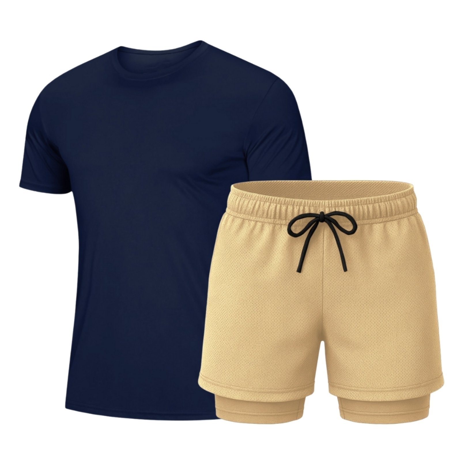 Conjunto Masculino Camiseta Dryfit e Short Térmico Liso