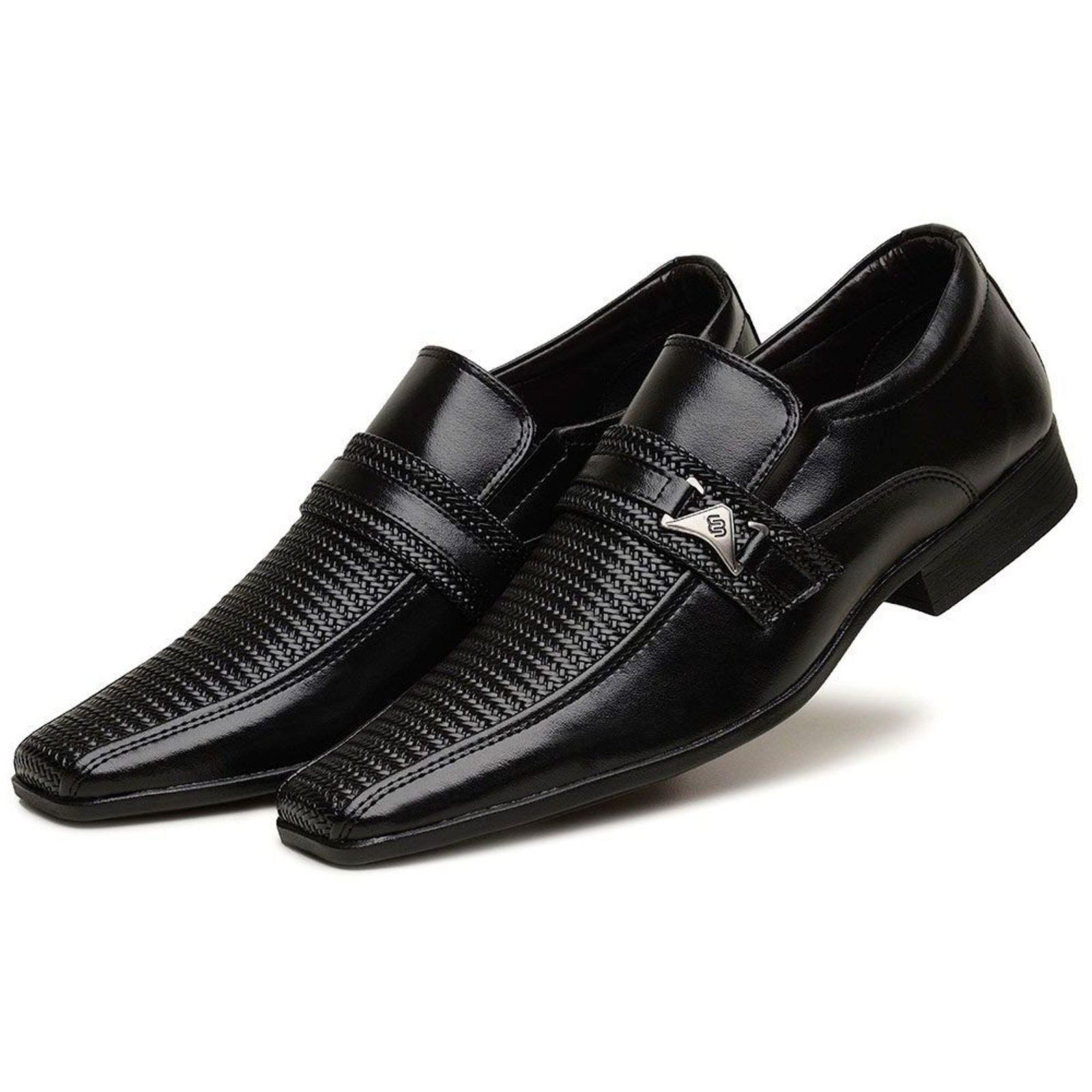 Sapato Social Masculino Confort Ortopédico Elegante Luxuoso Preto