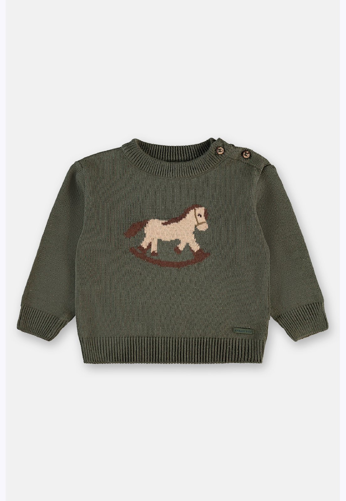 Infantil - Tricot Com Estampa Cavalinho Up Baby Bege